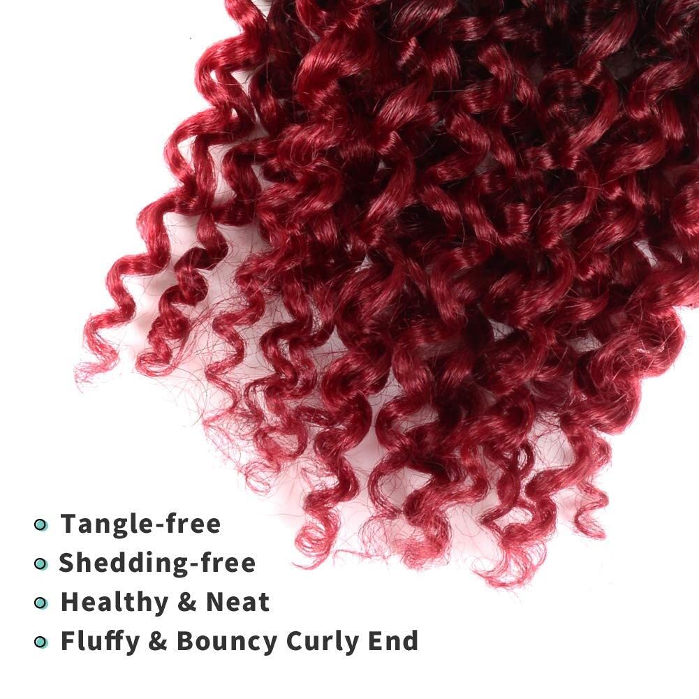 Facebook Group Benefit | TOYOTRESS Water Wave Passion Twist Hair 6/7 Packs - Ombre Orange Water Wave Crochet Braids Synthetic Braiding Hair Extensions