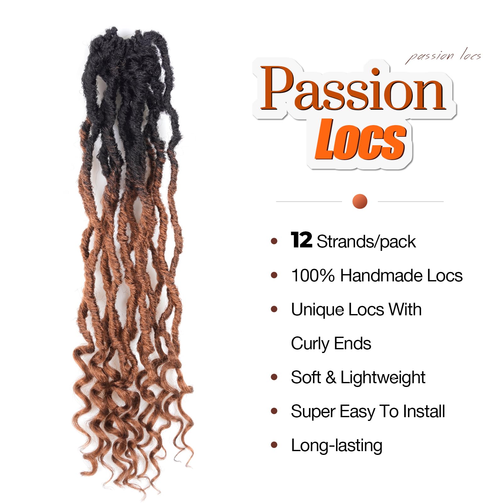 ( US ONLY) FAST SHIPPING PL | Toyotress Passion Faux Locs Crochet Hair Natural Faux Locs Crochet Hair Curly Ends, Short Bob Curly Locs Braids Pre-Looped Synthetic Braiding Hair Extensions