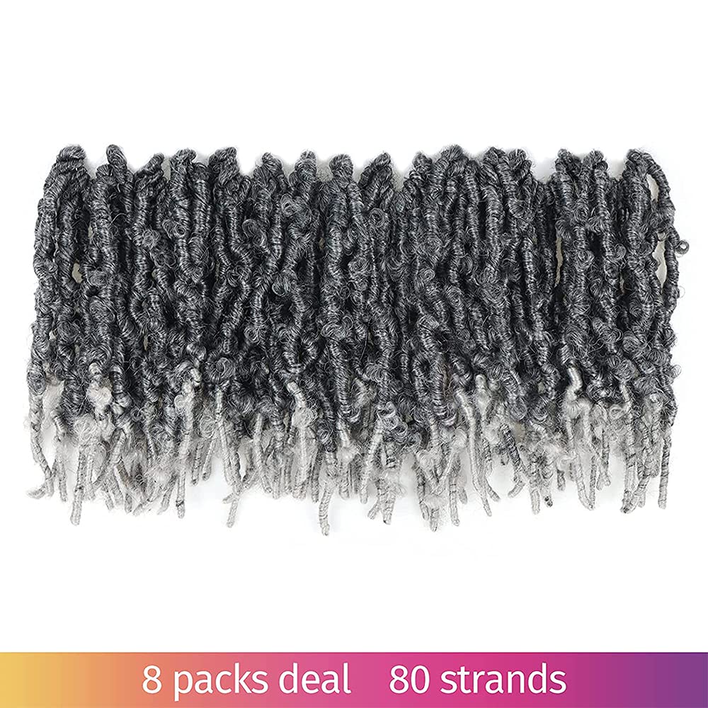 ( US ONLY) FAST SHIPPING DBL | Toyotress Butterfly Locs Crochet Hair Pre-twisted Distressed Crochet Braids, Faux Locs Pre-looped Synthetic Braiding Hair Extensions