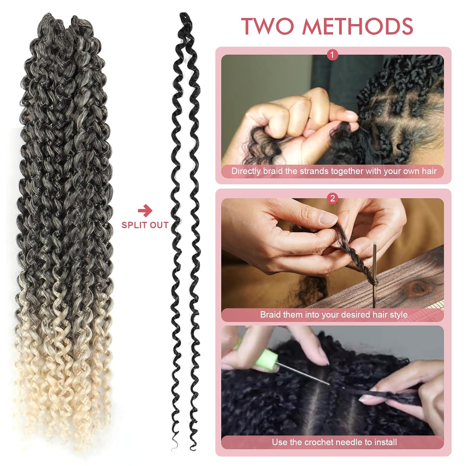 Clearance | Bohemian for Passion Twist 7 Packs | Crochet Synthetic Braiding Hair Extension for Passion Twists