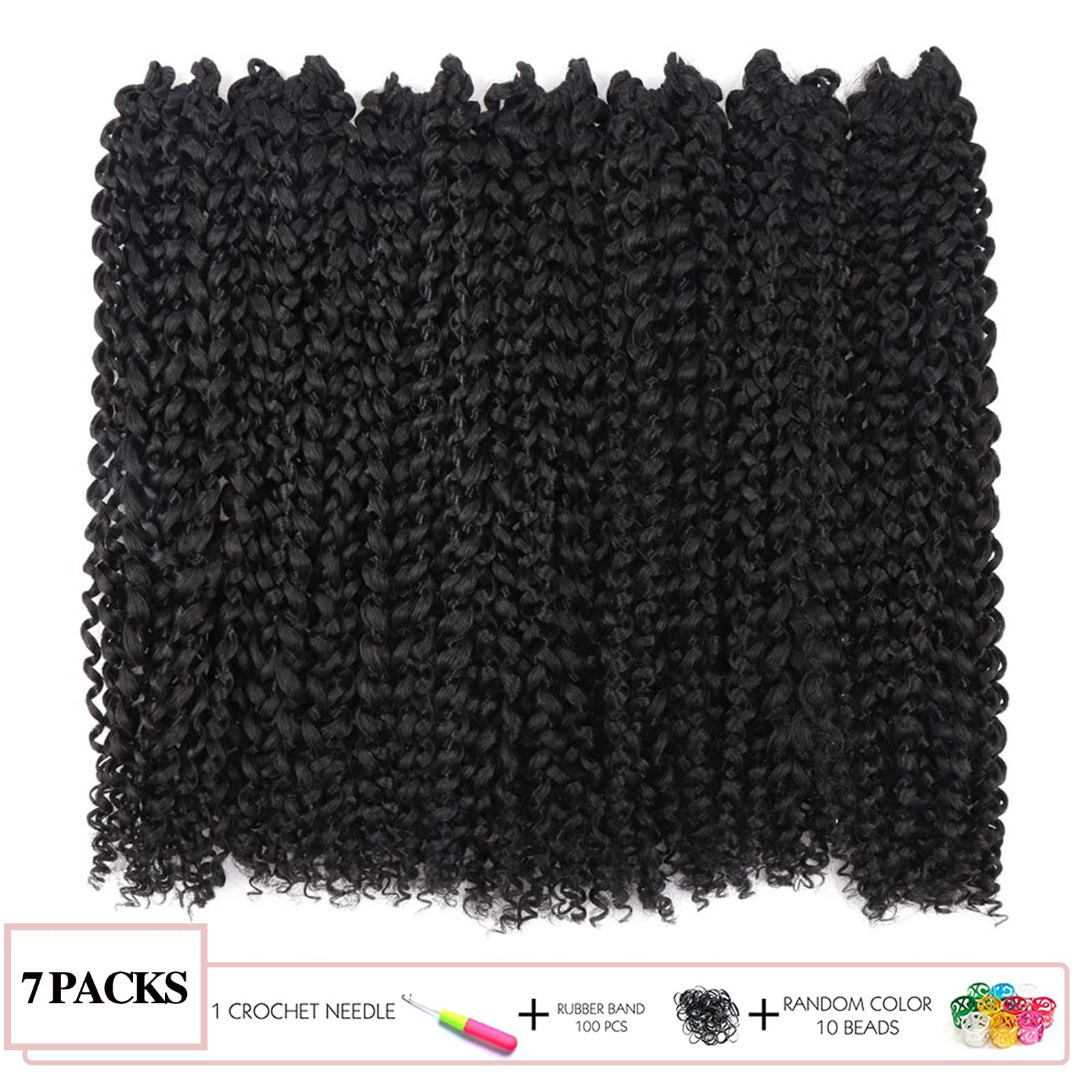 Facebook Group Benefit | TOYOTRESS Water Wave Passion Twist Hair 6/7 Packs - Ombre Orange Water Wave Crochet Braids Synthetic Braiding Hair Extensions