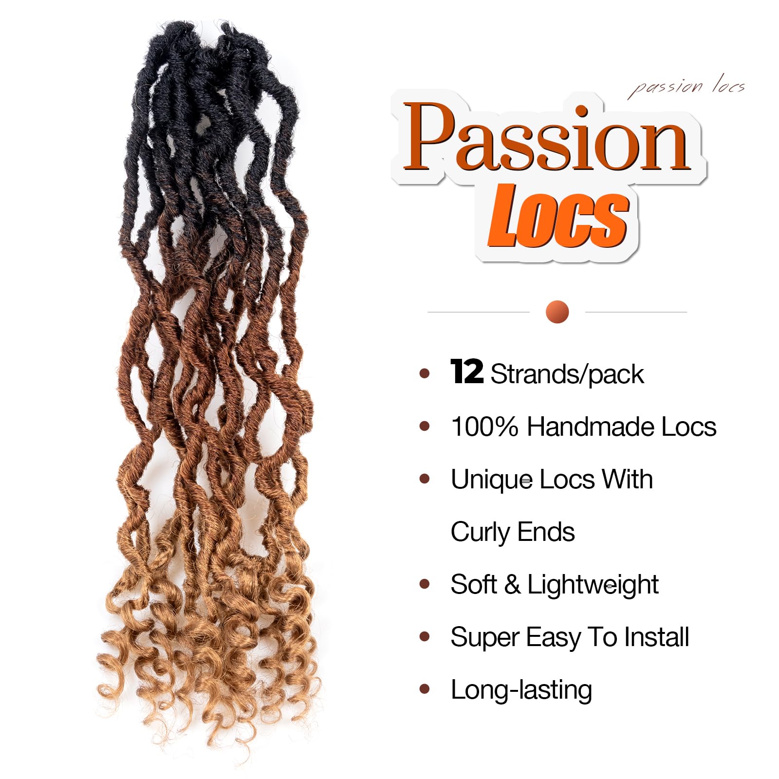 ( US ONLY) FAST SHIPPING PL | Toyotress Passion Faux Locs Crochet Hair Natural Faux Locs Crochet Hair Curly Ends, Short Bob Curly Locs Braids Pre-Looped Synthetic Braiding Hair Extensions