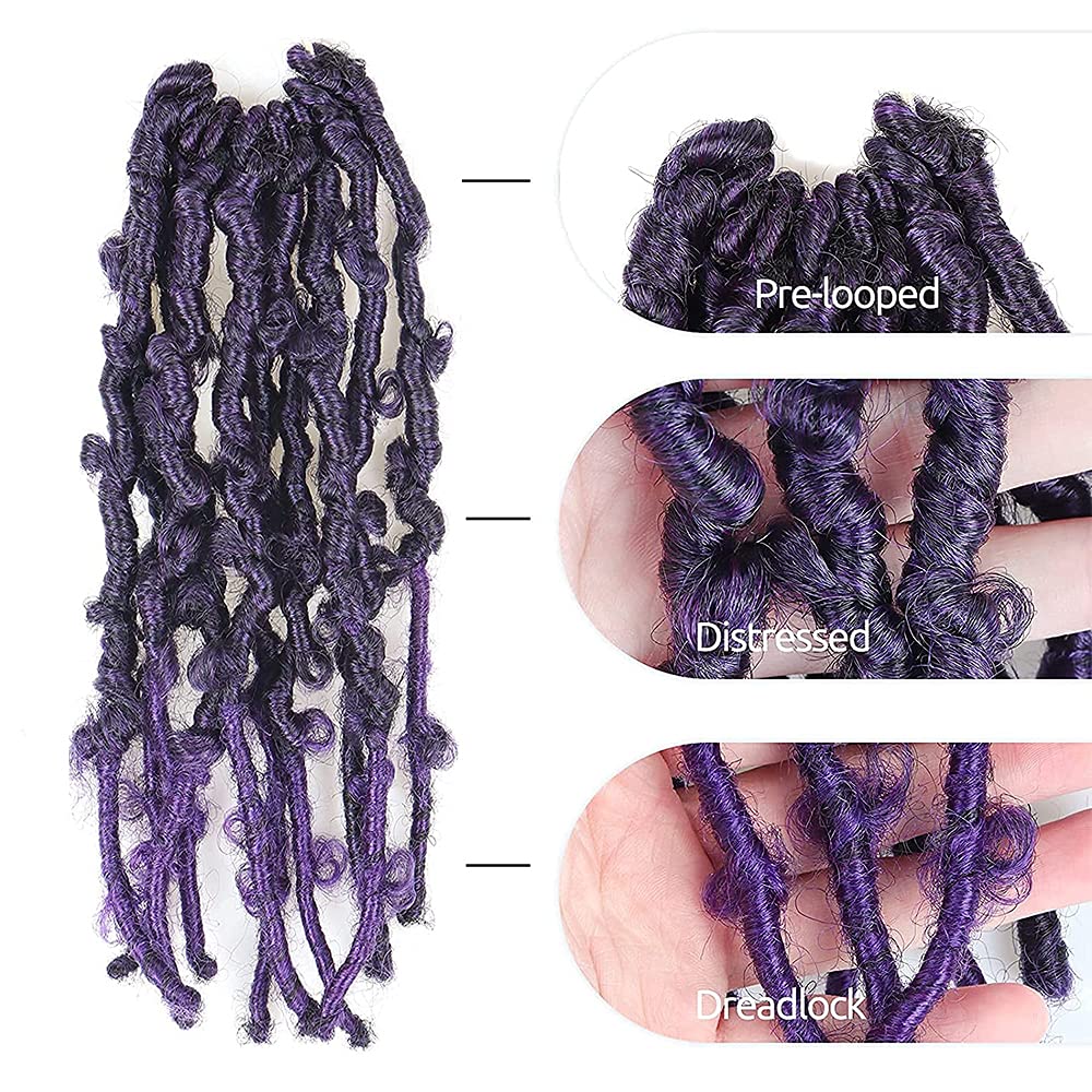 ( US ONLY) FAST SHIPPING DBL | Toyotress Butterfly Locs Crochet Hair Pre-twisted Distressed Crochet Braids, Faux Locs Pre-looped Synthetic Braiding Hair Extensions