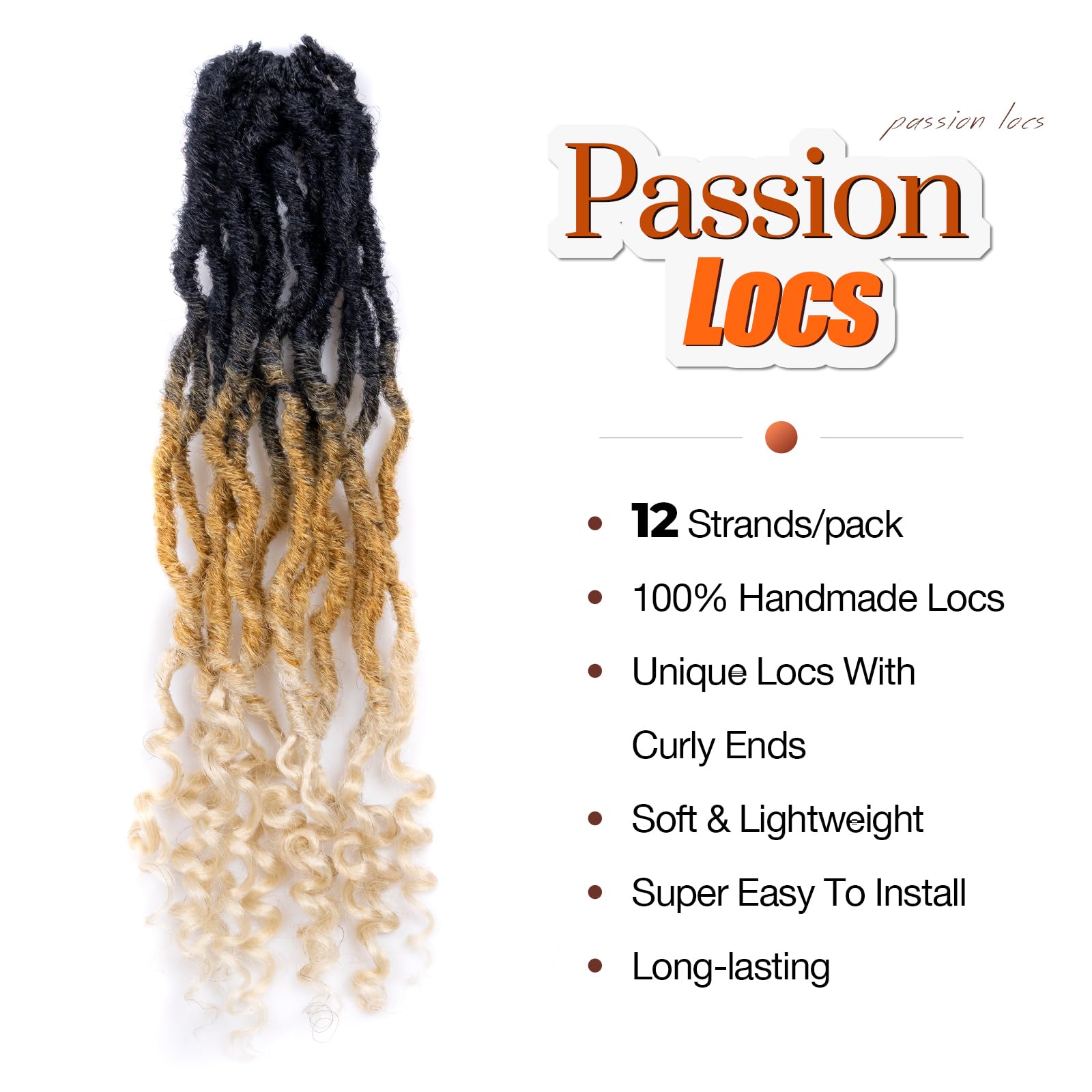 ( US ONLY) FAST SHIPPING PL | Toyotress Passion Faux Locs Crochet Hair Natural Faux Locs Crochet Hair Curly Ends, Short Bob Curly Locs Braids Pre-Looped Synthetic Braiding Hair Extensions