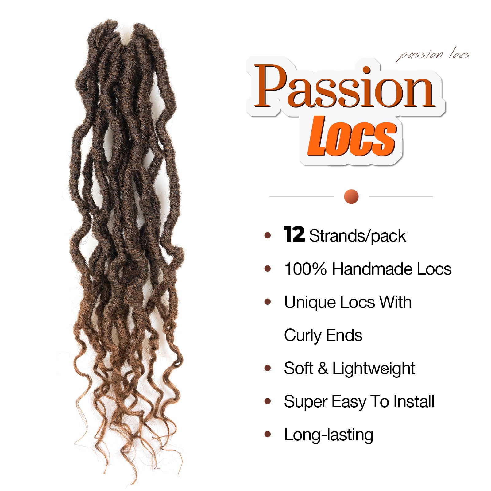 ( US ONLY) FAST SHIPPING PL | Toyotress Passion Faux Locs Crochet Hair Natural Faux Locs Crochet Hair Curly Ends, Short Bob Curly Locs Braids Pre-Looped Synthetic Braiding Hair Extensions