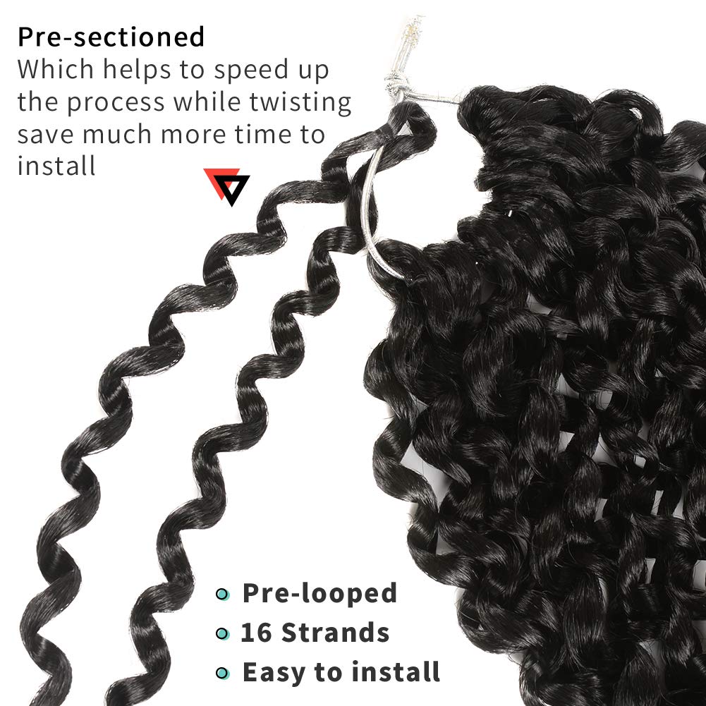 Facebook Group Benefit | TOYOTRESS Water Wave Passion Twist Hair 6/7 Packs - Ombre Orange Water Wave Crochet Braids Synthetic Braiding Hair Extensions