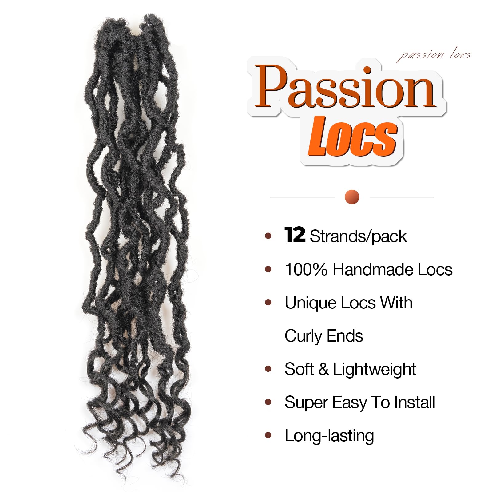 ( US ONLY) FAST SHIPPING PL | Toyotress Passion Faux Locs Crochet Hair Natural Faux Locs Crochet Hair Curly Ends, Short Bob Curly Locs Braids Pre-Looped Synthetic Braiding Hair Extensions