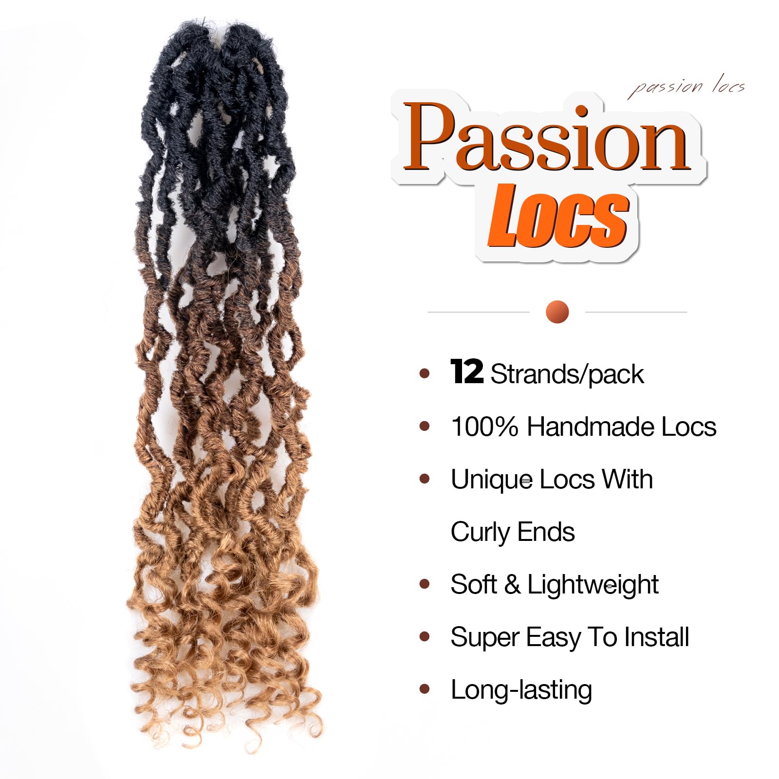 ( US ONLY) FAST SHIPPING PL | Toyotress Passion Faux Locs Crochet Hair Natural Faux Locs Crochet Hair Curly Ends, Short Bob Curly Locs Braids Pre-Looped Synthetic Braiding Hair Extensions