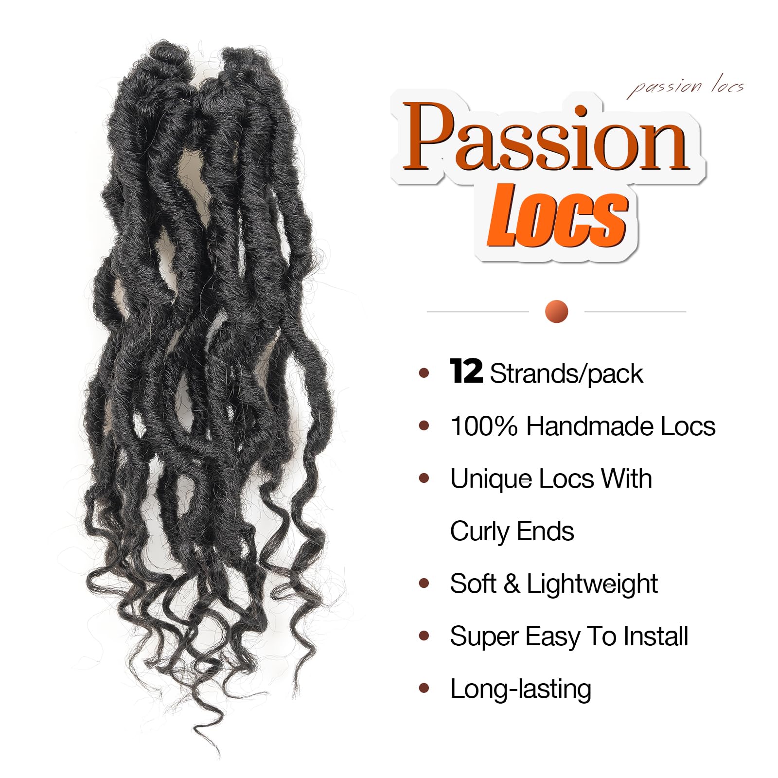 ( US ONLY) FAST SHIPPING PL | Toyotress Passion Faux Locs Crochet Hair Natural Faux Locs Crochet Hair Curly Ends, Short Bob Curly Locs Braids Pre-Looped Synthetic Braiding Hair Extensions