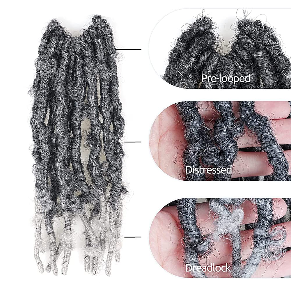 ( US ONLY) FAST SHIPPING DBL | Toyotress Butterfly Locs Crochet Hair Pre-twisted Distressed Crochet Braids, Faux Locs Pre-looped Synthetic Braiding Hair Extensions