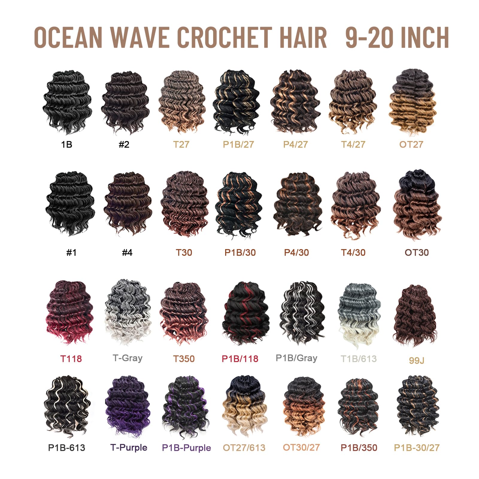 Ocean Wave Synthetic Crochet Braiding Hair Extensions - Toyotress