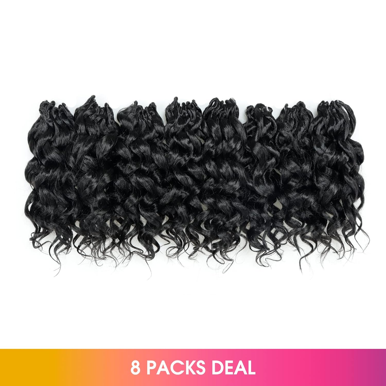 FAST SHIPPING 3-5 DAY OC | Toyotress Ocean Wave Crochet Hair - 8 Packs Short Curly Water Wave Deep Twist Wavy Braids For Black Women Synthetic Braiding Hair Extensions