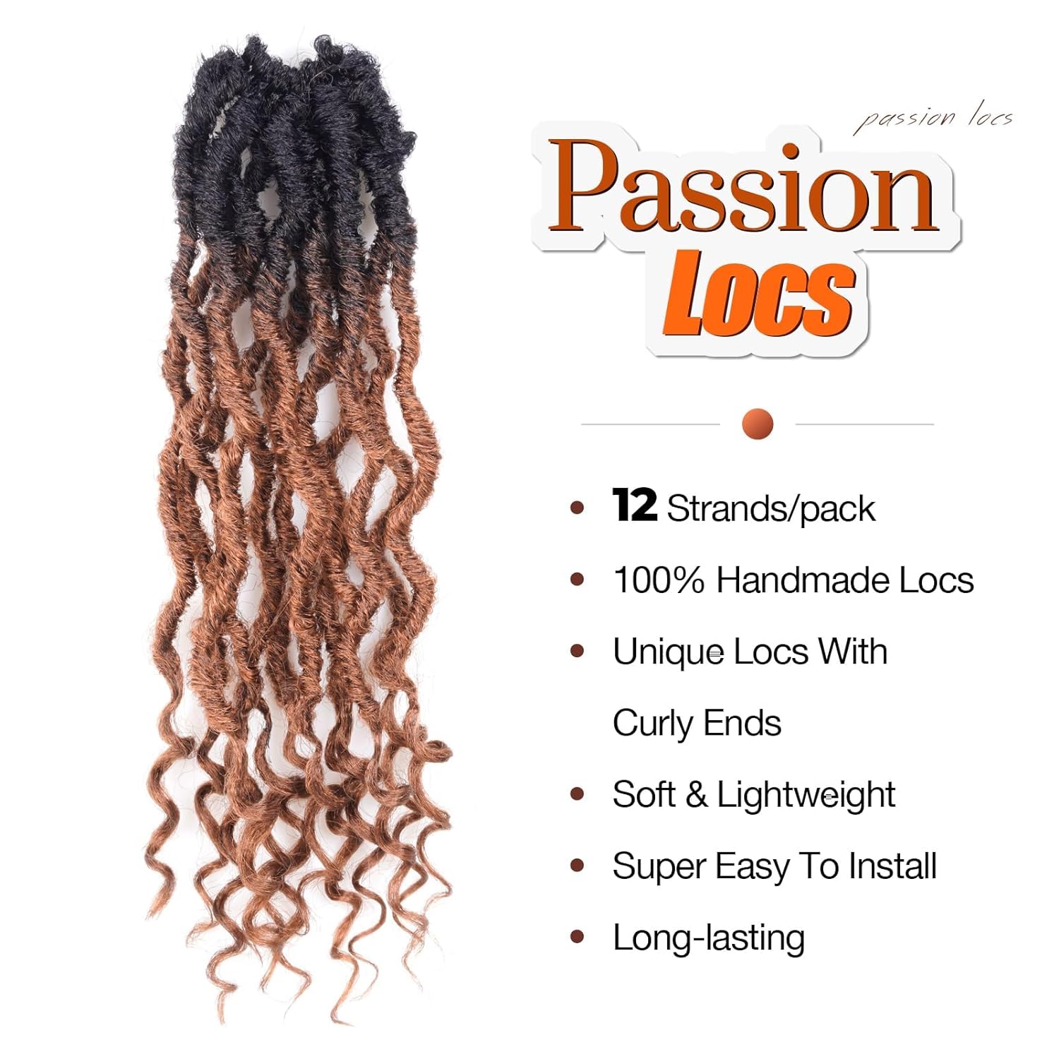 Facebook Group Benefit | 8 Packs Toyotress Passion Locs 10-24 Inch Pre-Looped Handmade Curly Hair Crochet Synthetic Braiding Hair