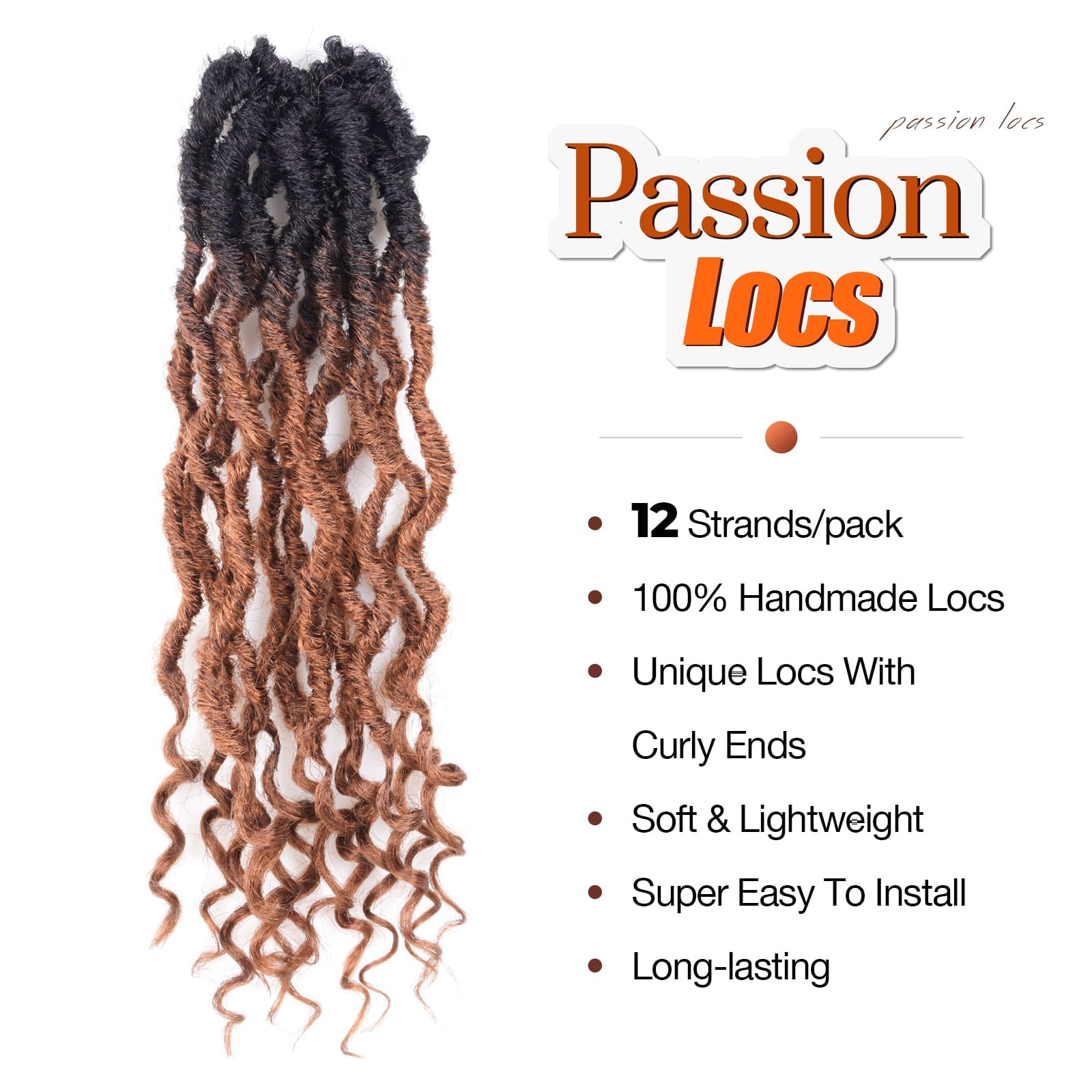 ( US ONLY) FAST SHIPPING PL | Toyotress Passion Faux Locs Crochet Hair Natural Faux Locs Crochet Hair Curly Ends, Short Bob Curly Locs Braids Pre-Looped Synthetic Braiding Hair Extensions