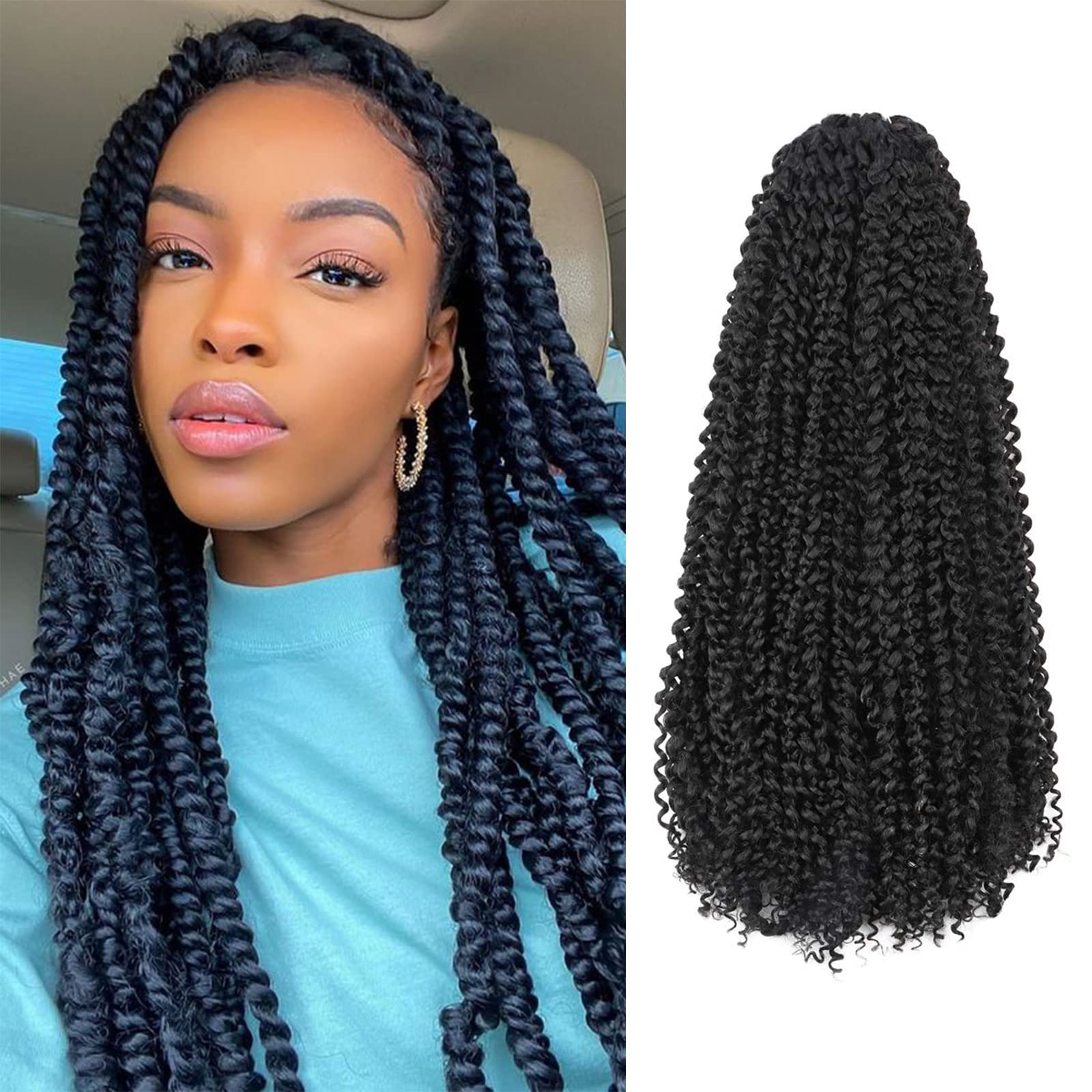 Facebook Group Benefit | TOYOTRESS Water Wave Passion Twist Hair 6/7 Packs - Ombre Orange Water Wave Crochet Braids Synthetic Braiding Hair Extensions