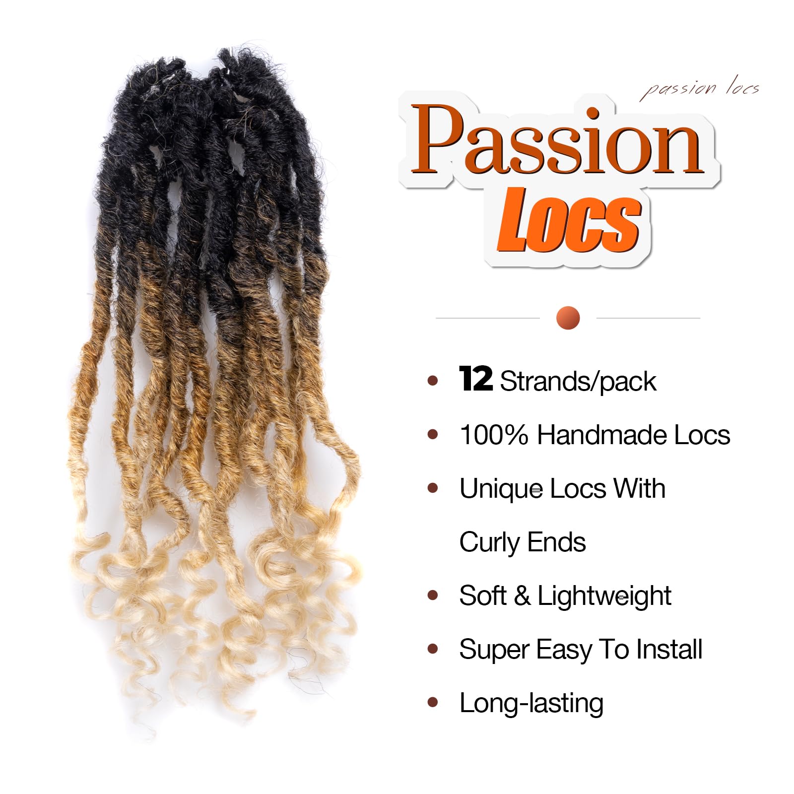 ( US ONLY) FAST SHIPPING PL | Toyotress Passion Faux Locs Crochet Hair Natural Faux Locs Crochet Hair Curly Ends, Short Bob Curly Locs Braids Pre-Looped Synthetic Braiding Hair Extensions