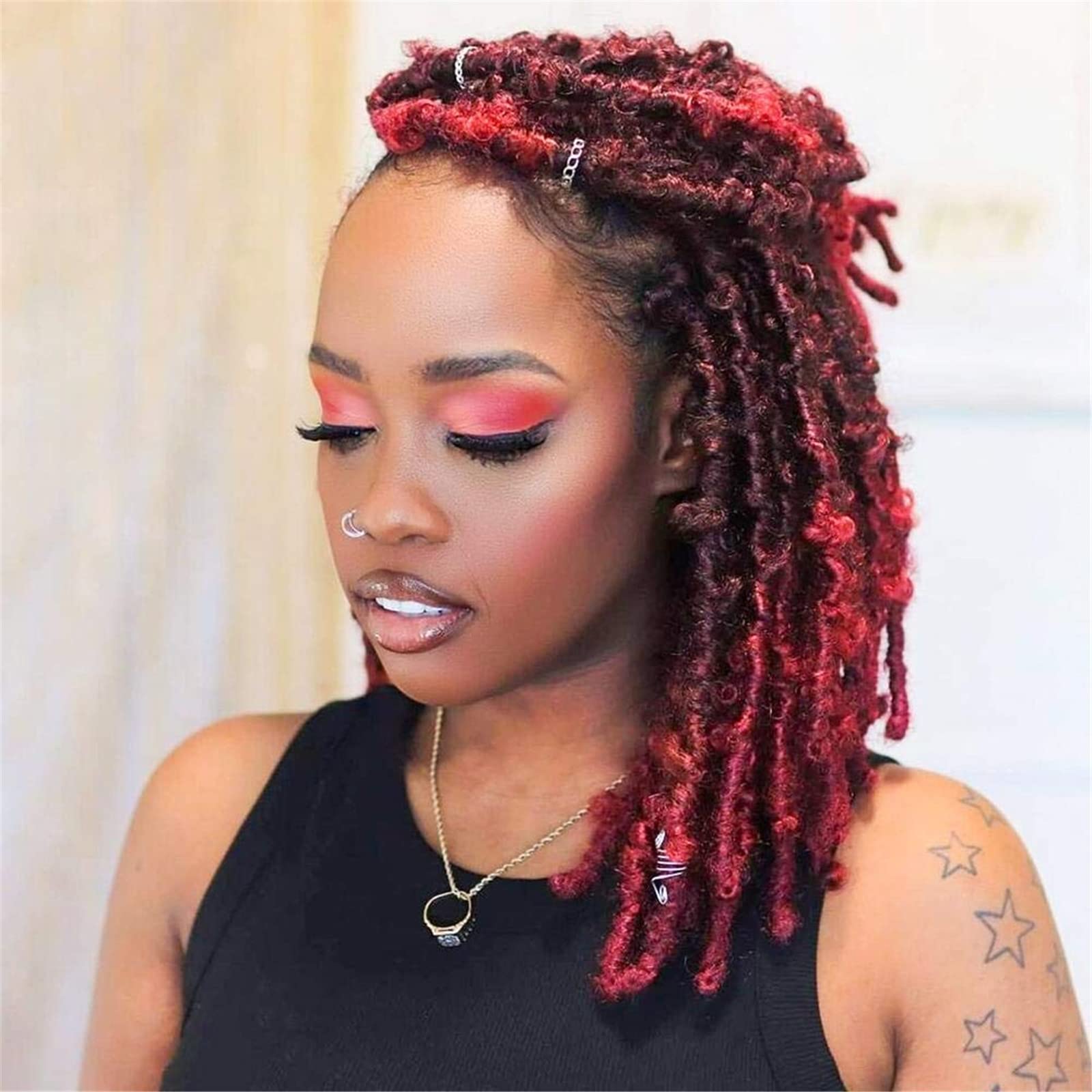 ( US ONLY) FAST SHIPPING DBL | Toyotress Butterfly Locs Crochet Hair Pre-twisted Distressed Crochet Braids, Faux Locs Pre-looped Synthetic Braiding Hair Extensions