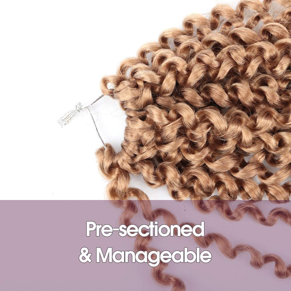 Facebook Group Benefit | TOYOTRESS Water Wave Passion Twist Hair 6/7 Packs - Ombre Orange Water Wave Crochet Braids Synthetic Braiding Hair Extensions