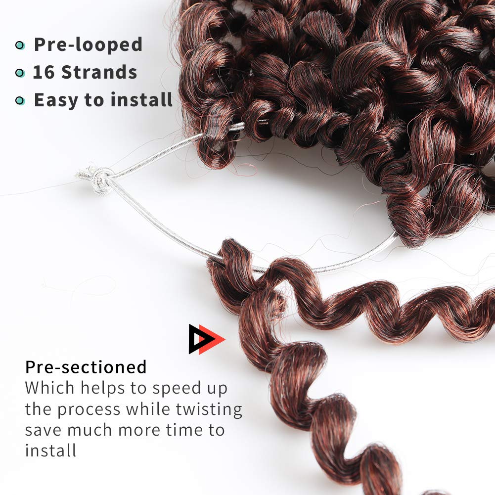 Facebook Group Benefit | TOYOTRESS Water Wave Passion Twist Hair 6/7 Packs - Ombre Orange Water Wave Crochet Braids Synthetic Braiding Hair Extensions