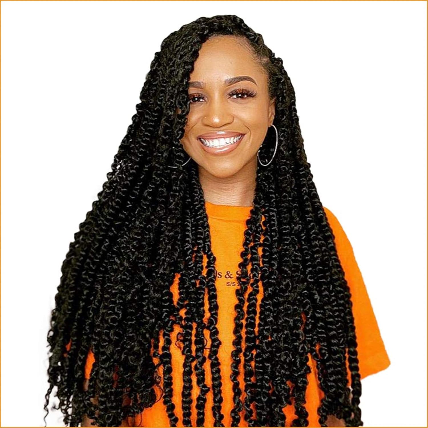 Facebook Group Benefit | TOYOTRESS Water Wave Passion Twist Hair 6/7 Packs - Ombre Orange Water Wave Crochet Braids Synthetic Braiding Hair Extensions