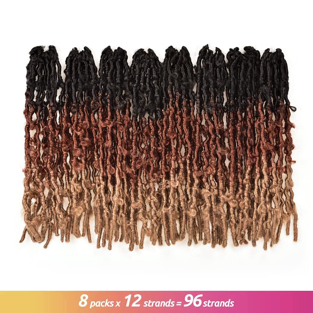 ( US ONLY) FAST SHIPPING DBL | Toyotress Butterfly Locs Crochet Hair Pre-twisted Distressed Crochet Braids, Faux Locs Pre-looped Synthetic Braiding Hair Extensions