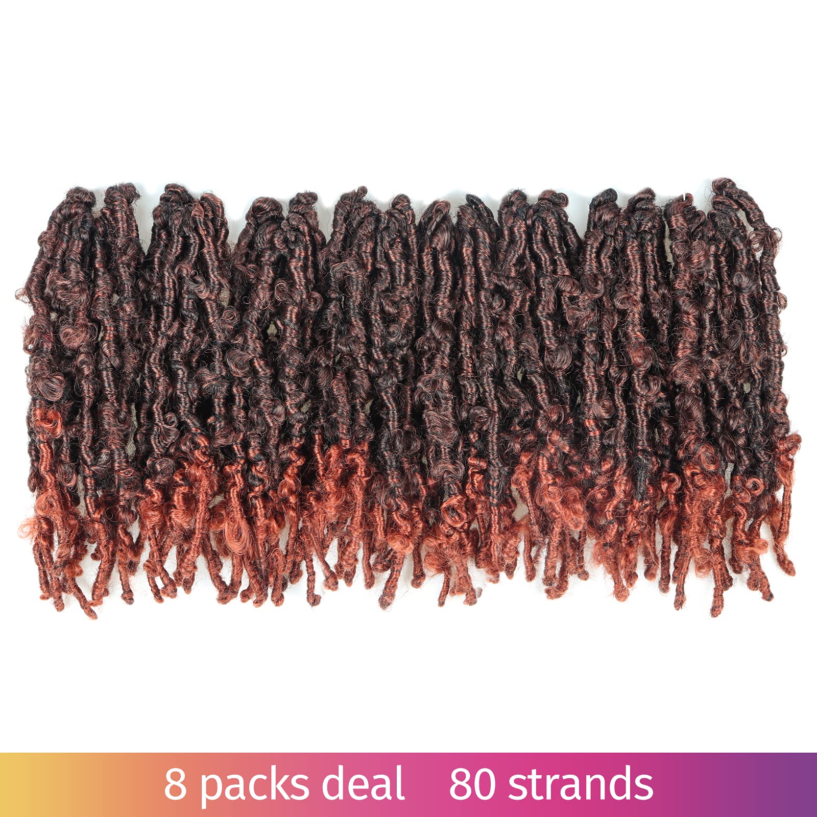 ( US ONLY) FAST SHIPPING DBL | Toyotress Butterfly Locs Crochet Hair Pre-twisted Distressed Crochet Braids, Faux Locs Pre-looped Synthetic Braiding Hair Extensions