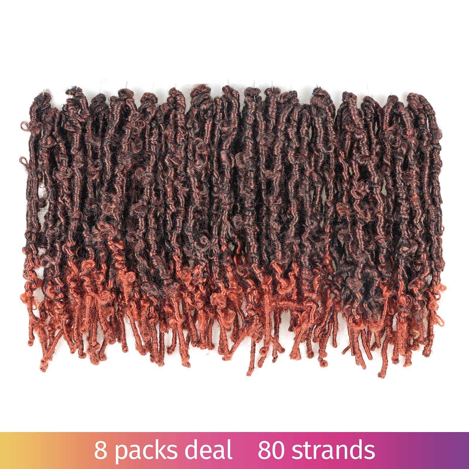 ( US ONLY) FAST SHIPPING DBL | Toyotress Butterfly Locs Crochet Hair Pre-twisted Distressed Crochet Braids, Faux Locs Pre-looped Synthetic Braiding Hair Extensions