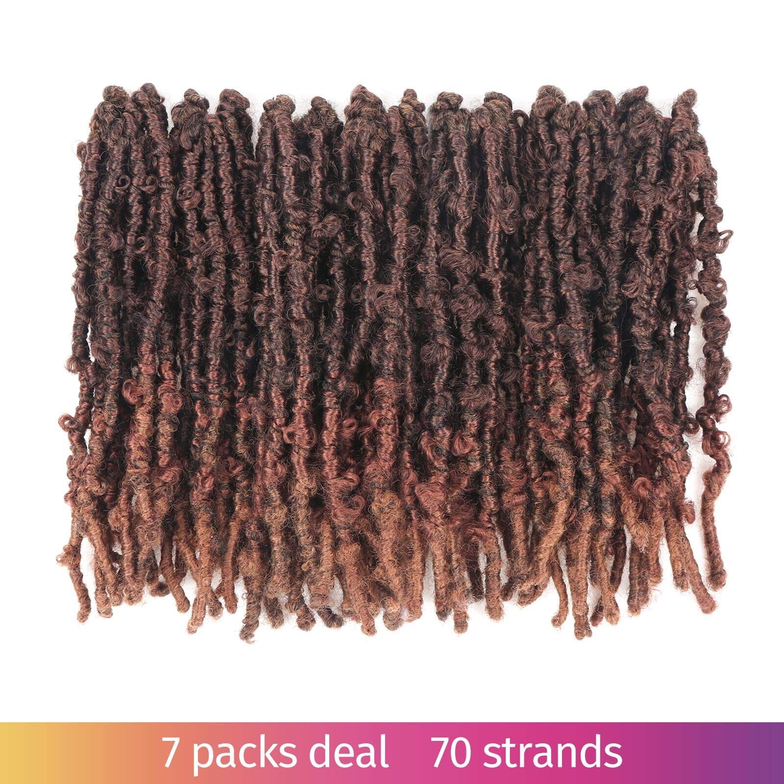 ( US ONLY) FAST SHIPPING DBL | Toyotress Butterfly Locs Crochet Hair Pre-twisted Distressed Crochet Braids, Faux Locs Pre-looped Synthetic Braiding Hair Extensions