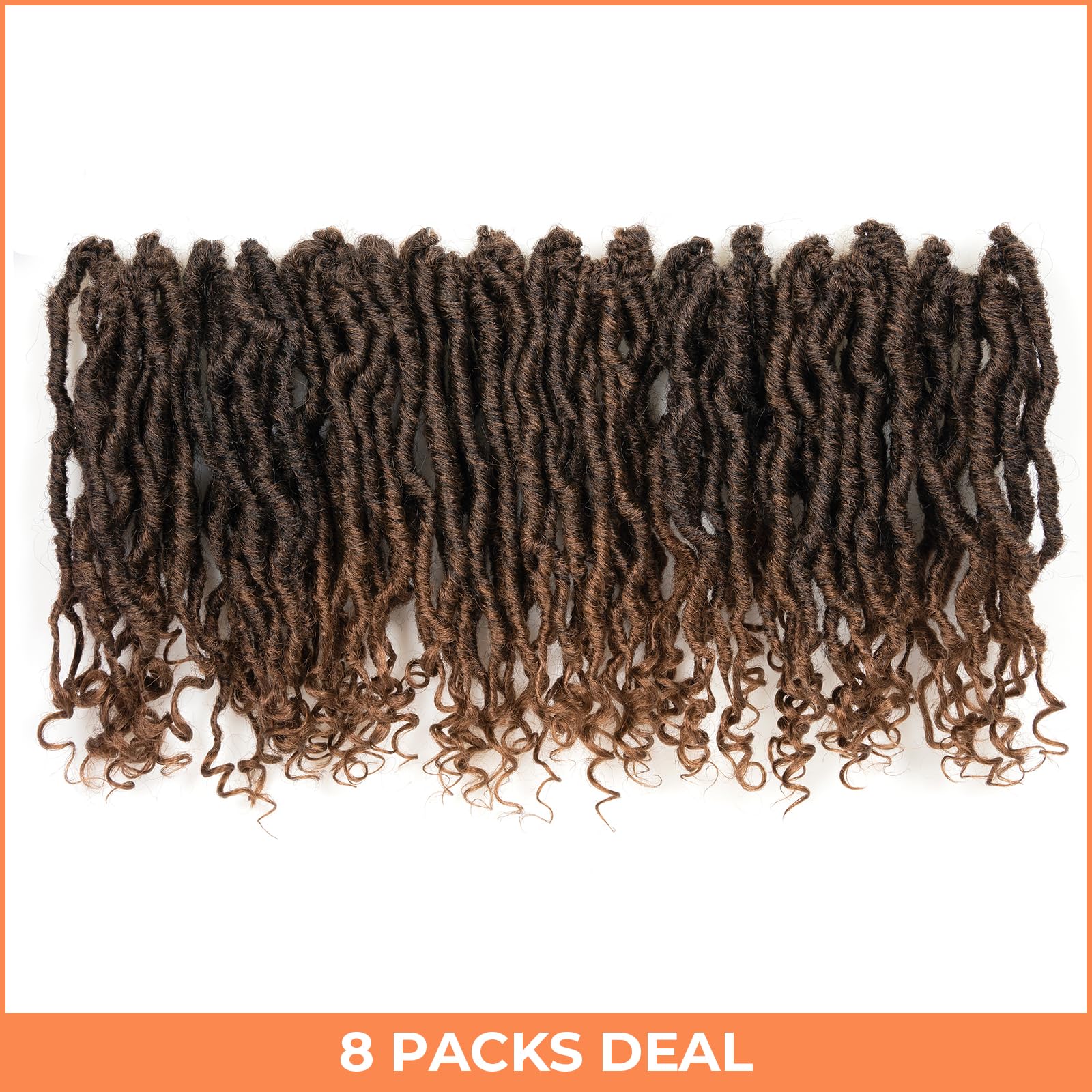 ( US ONLY) FAST SHIPPING PL | Toyotress Passion Faux Locs Crochet Hair Natural Faux Locs Crochet Hair Curly Ends, Short Bob Curly Locs Braids Pre-Looped Synthetic Braiding Hair Extensions