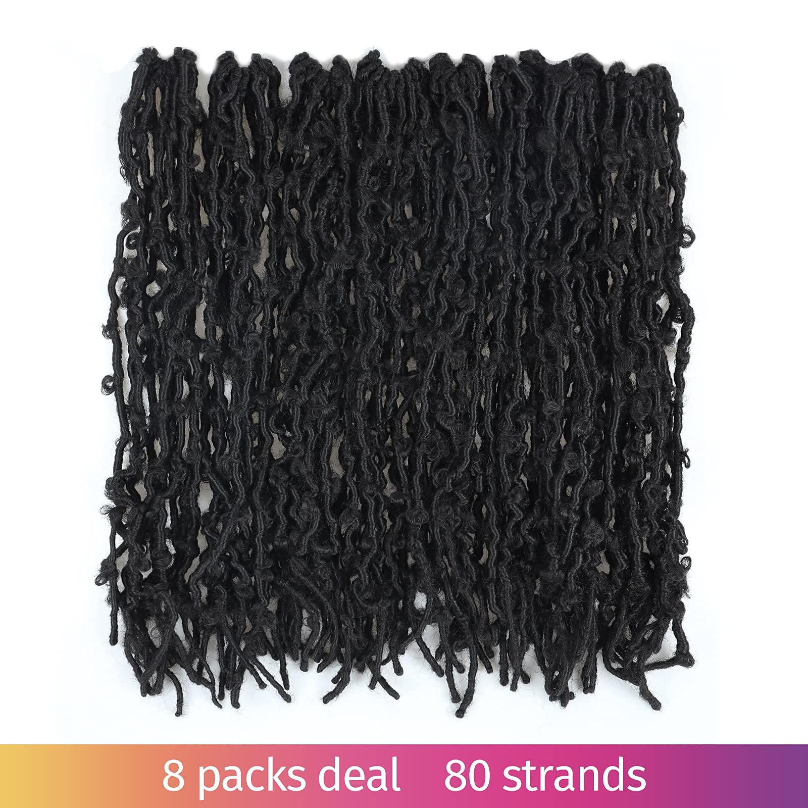 ( US ONLY) FAST SHIPPING DBL | Toyotress Butterfly Locs Crochet Hair Pre-twisted Distressed Crochet Braids, Faux Locs Pre-looped Synthetic Braiding Hair Extensions