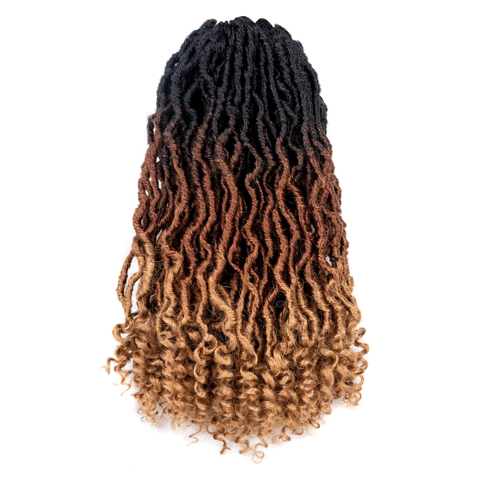 ( US ONLY) FAST SHIPPING PL | Toyotress Passion Faux Locs Crochet Hair Natural Faux Locs Crochet Hair Curly Ends, Short Bob Curly Locs Braids Pre-Looped Synthetic Braiding Hair Extensions