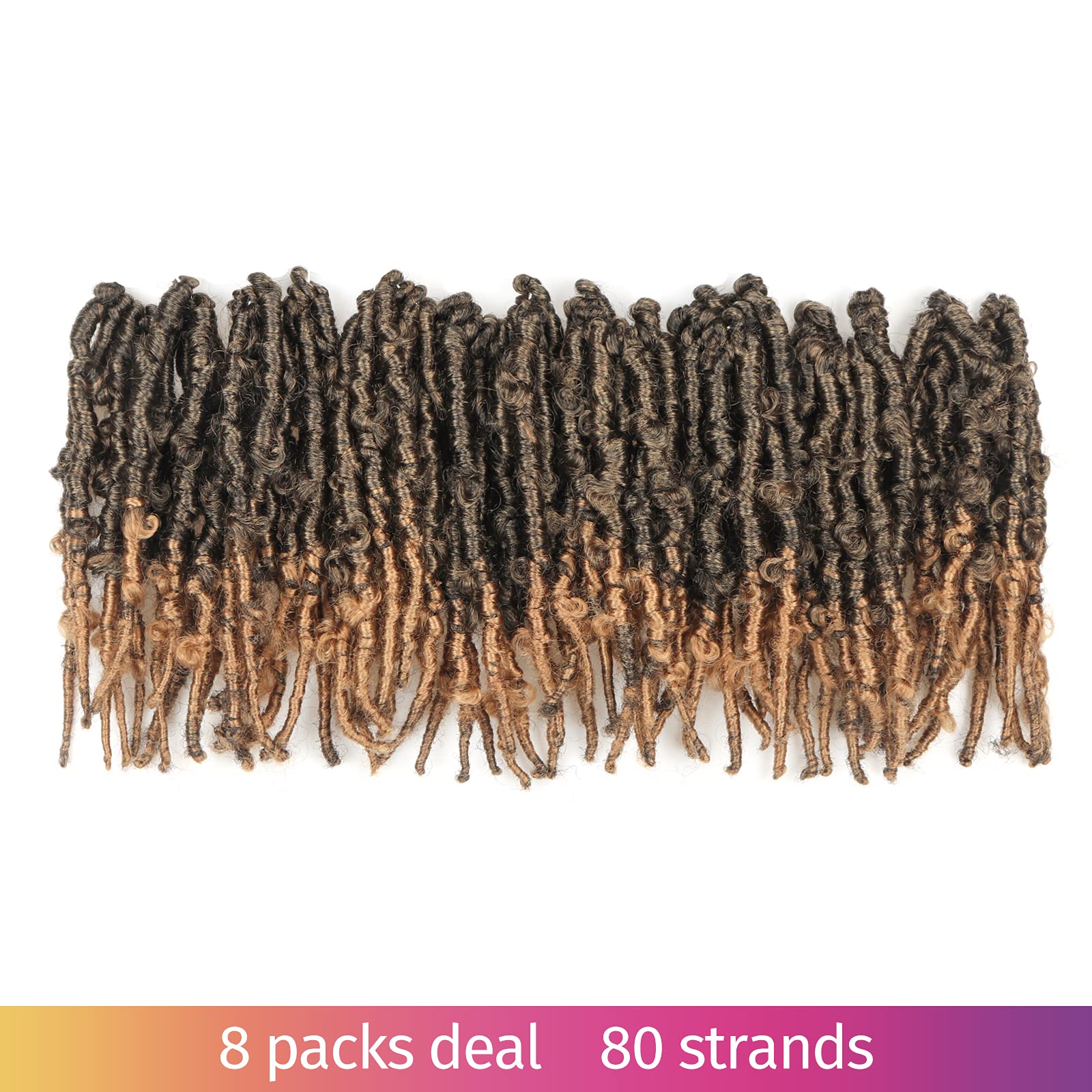 ( US ONLY) FAST SHIPPING DBL | Toyotress Butterfly Locs Crochet Hair Pre-twisted Distressed Crochet Braids, Faux Locs Pre-looped Synthetic Braiding Hair Extensions