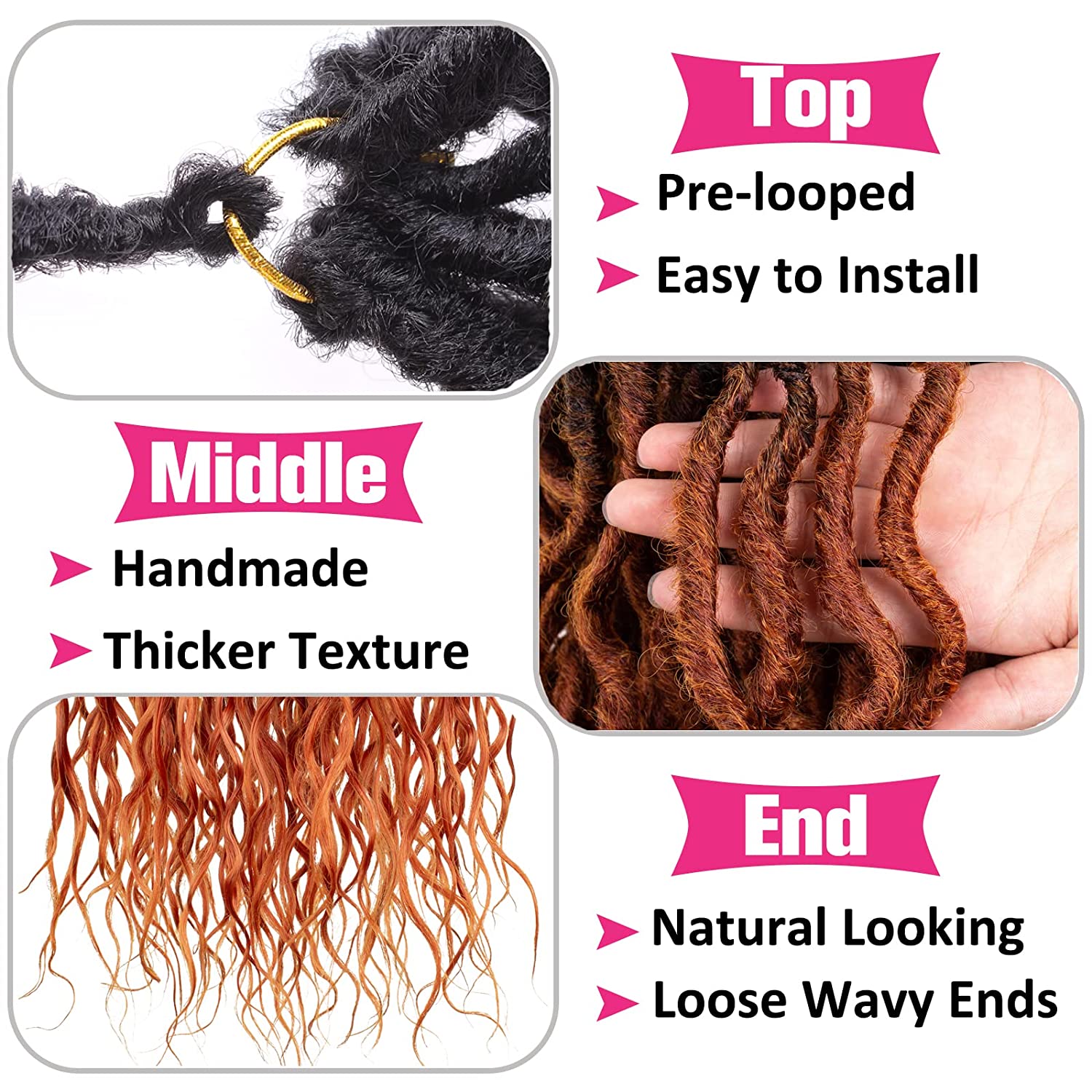 Toyotress wavy locs gypsy locs crochet hair extensions