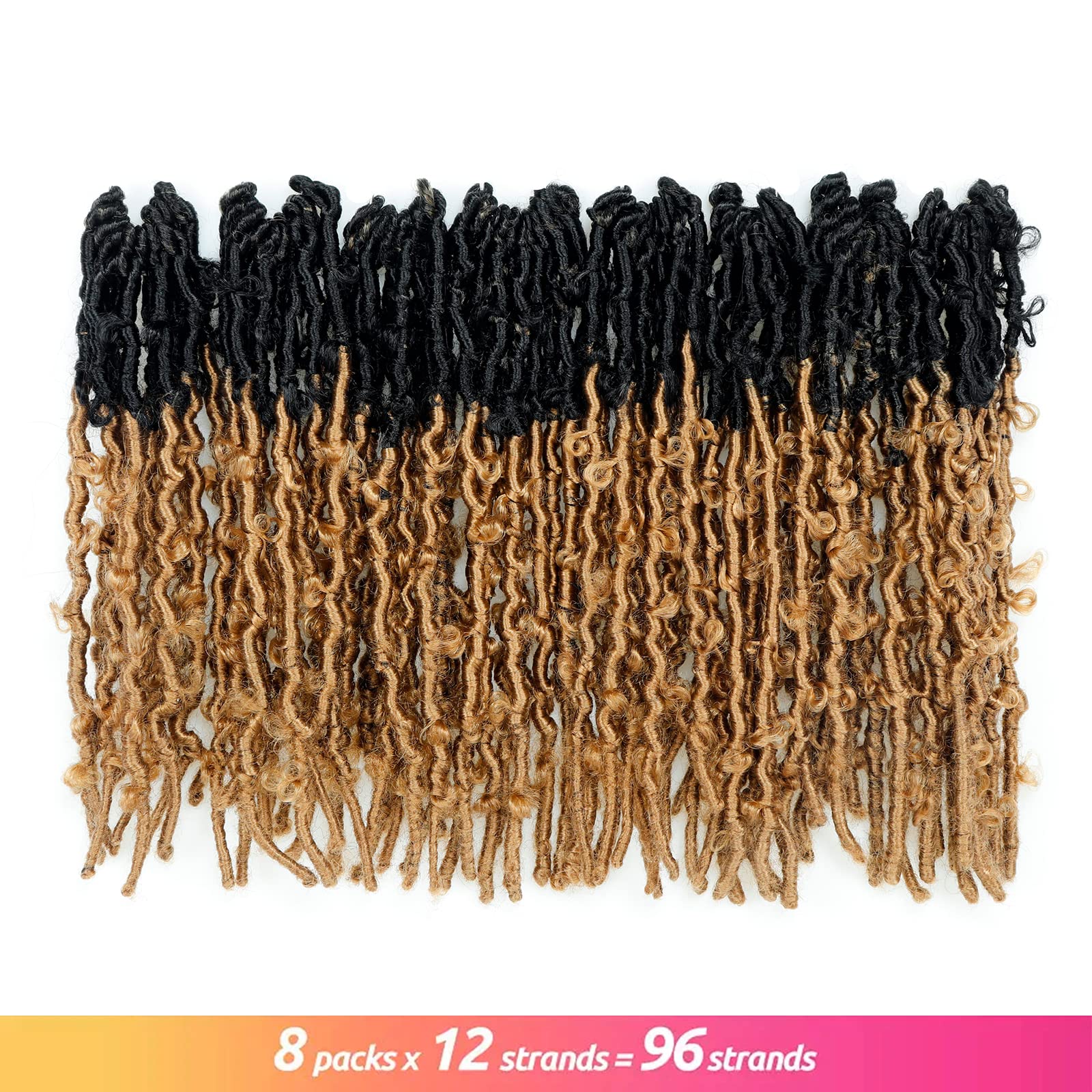 ( US ONLY) FAST SHIPPING DBL | Toyotress Butterfly Locs Crochet Hair Pre-twisted Distressed Crochet Braids, Faux Locs Pre-looped Synthetic Braiding Hair Extensions