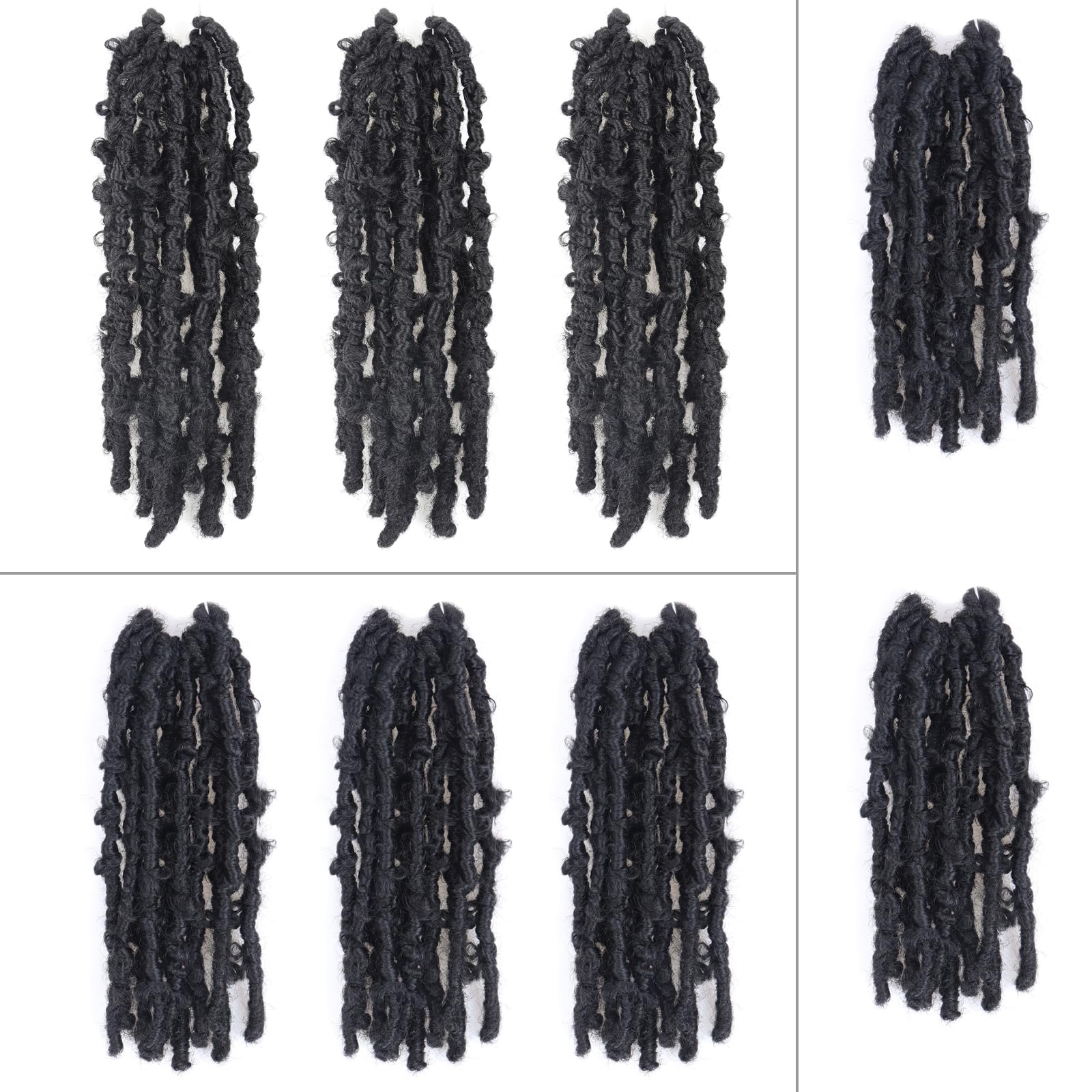 ( US ONLY) FAST SHIPPING DBL | Toyotress Butterfly Locs Crochet Hair Pre-twisted Distressed Crochet Braids, Faux Locs Pre-looped Synthetic Braiding Hair Extensions