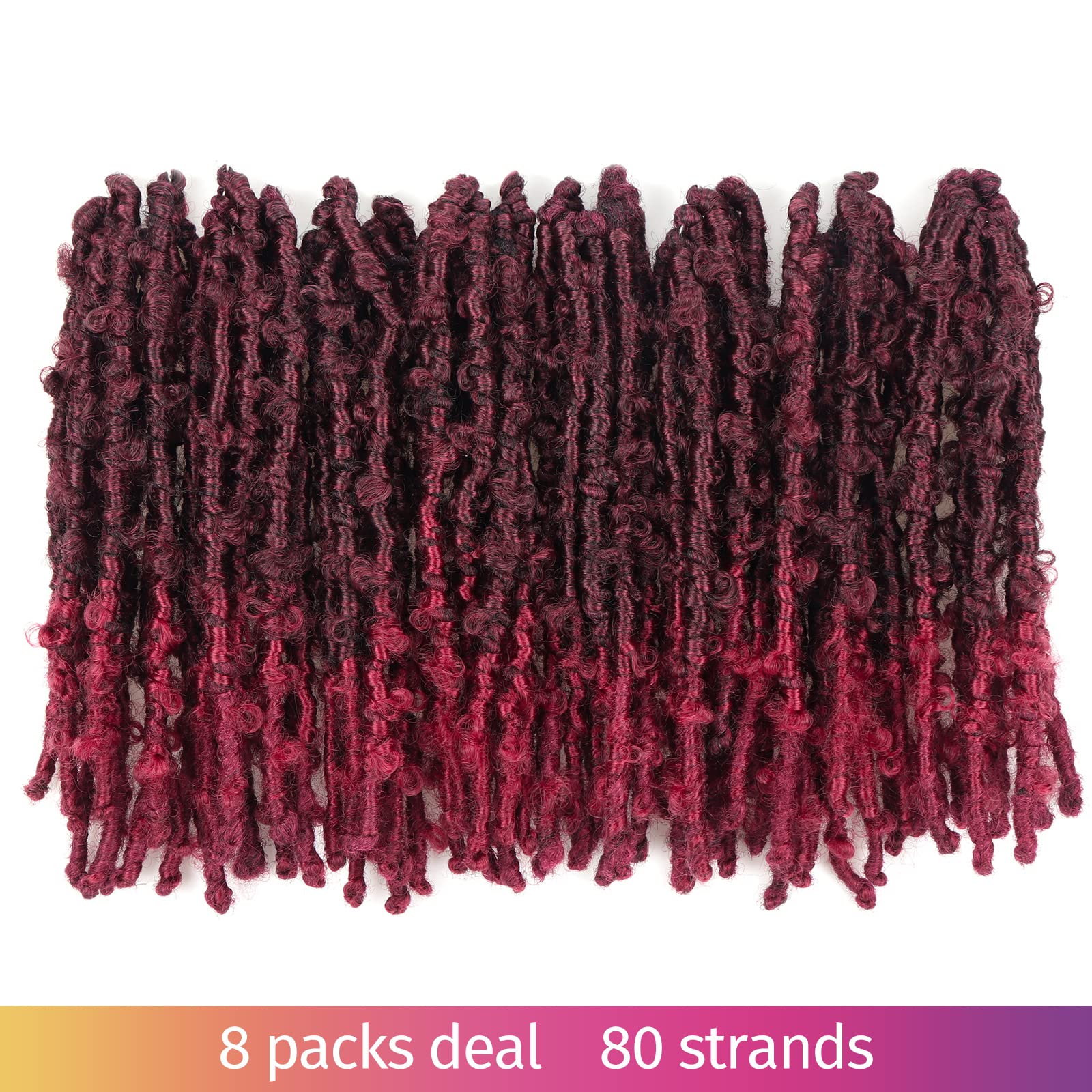 ( US ONLY) FAST SHIPPING DBL | Toyotress Butterfly Locs Crochet Hair Pre-twisted Distressed Crochet Braids, Faux Locs Pre-looped Synthetic Braiding Hair Extensions