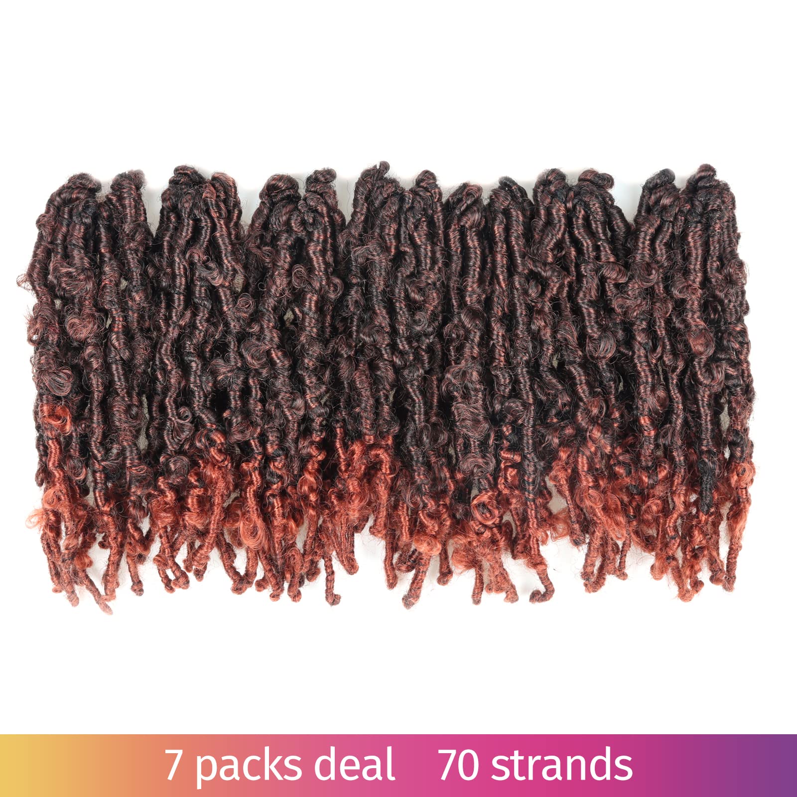 ( US ONLY) FAST SHIPPING DBL | Toyotress Butterfly Locs Crochet Hair Pre-twisted Distressed Crochet Braids, Faux Locs Pre-looped Synthetic Braiding Hair Extensions