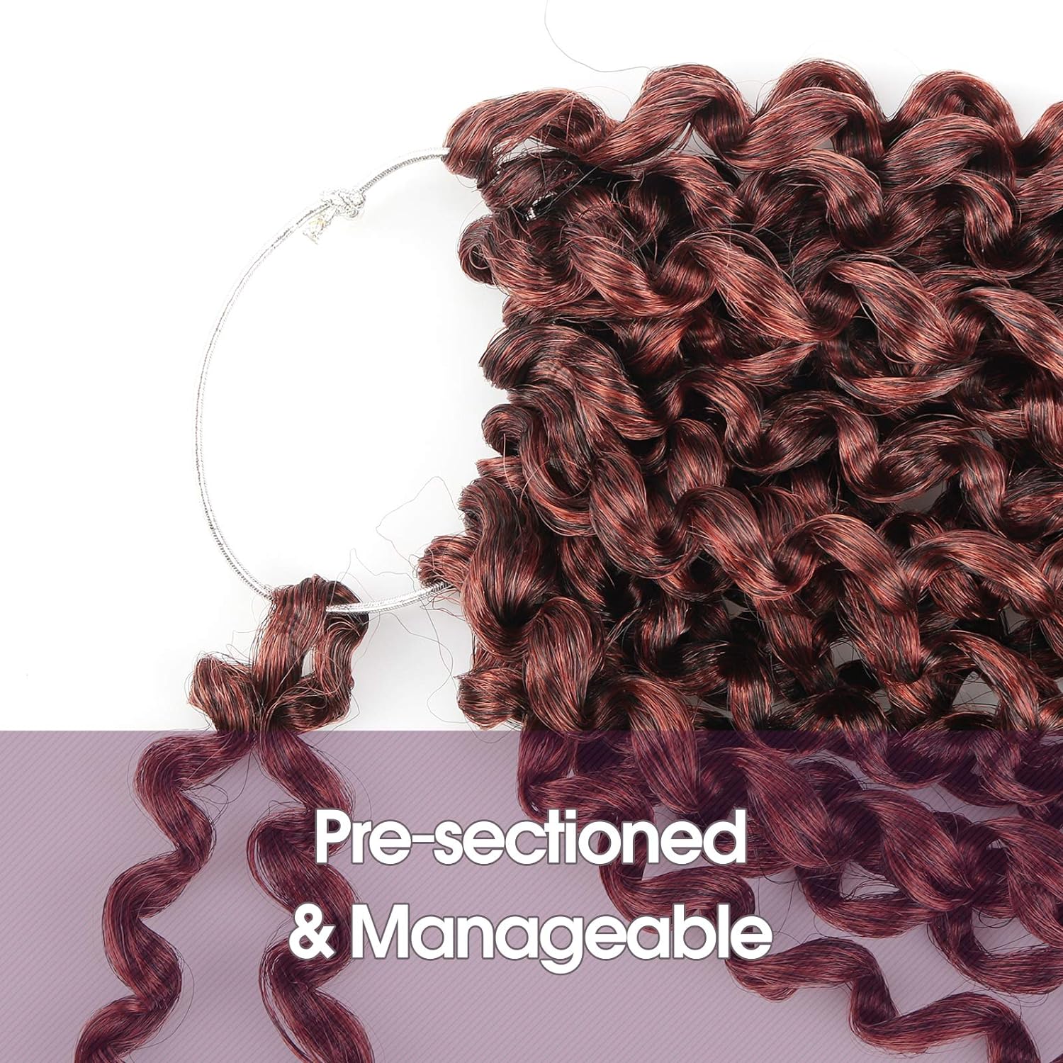 Facebook Group Benefit | TOYOTRESS Water Wave Passion Twist Hair 6/7 Packs - Ombre Orange Water Wave Crochet Braids Synthetic Braiding Hair Extensions