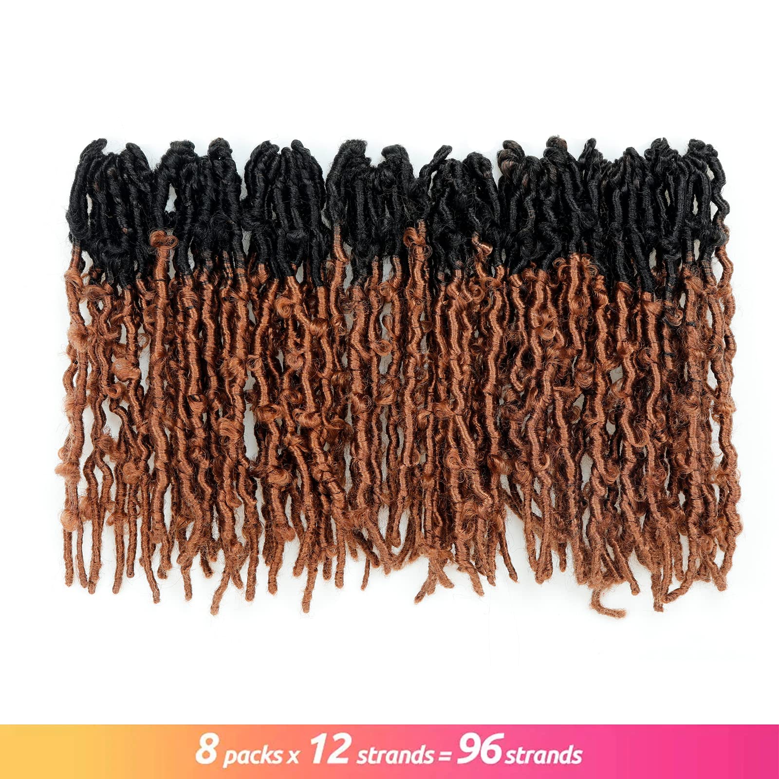 ( US ONLY) FAST SHIPPING DBL | Toyotress Butterfly Locs Crochet Hair Pre-twisted Distressed Crochet Braids, Faux Locs Pre-looped Synthetic Braiding Hair Extensions