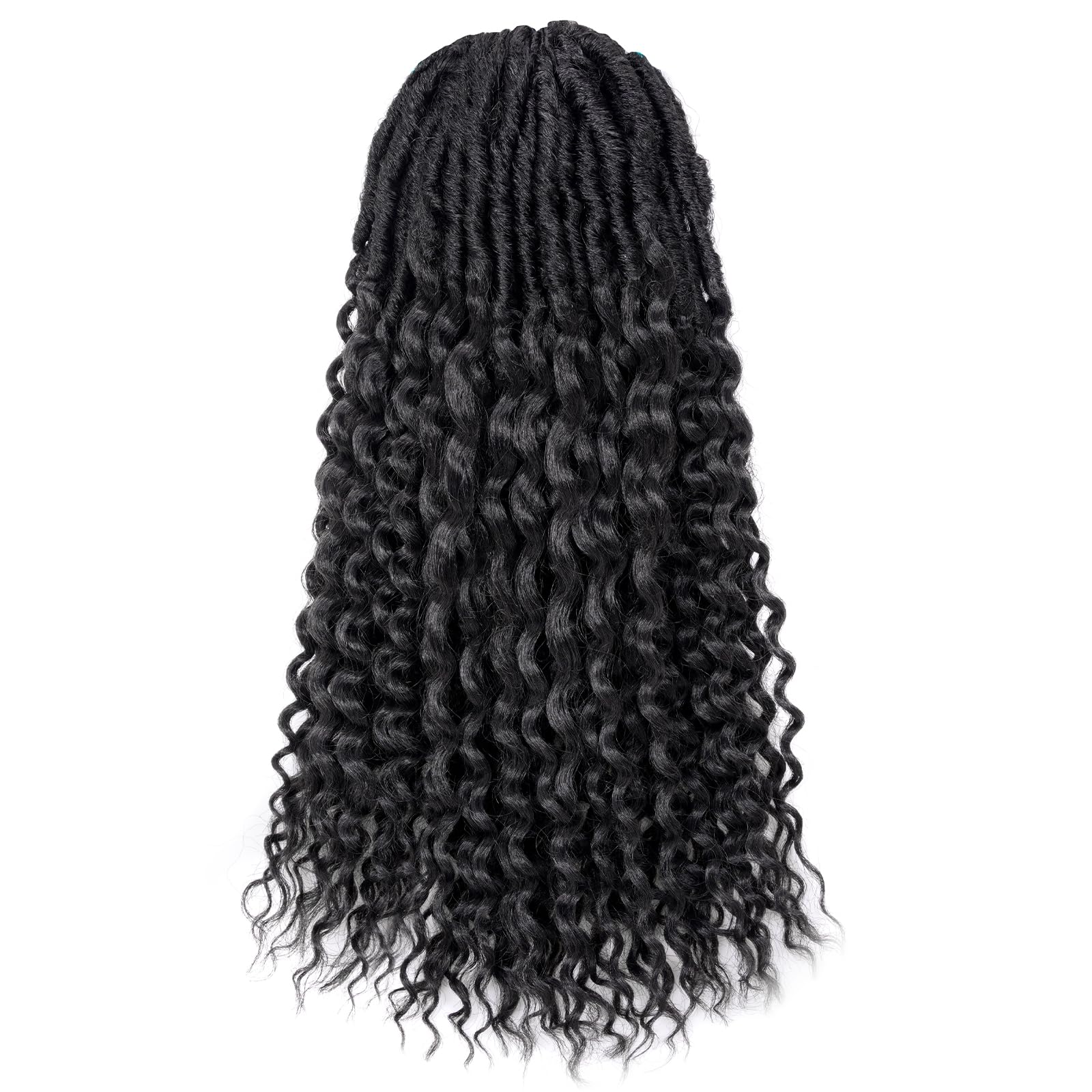 ( US ONLY) FAST SHIPPING DTL | Toyotress Deep Wave Locs Crochet Hair - Curly Faux Locs Crochet Hair, Ombre Brown Ocean Wave Locs Pre-Looped Short Soft Locs Braiding Hair