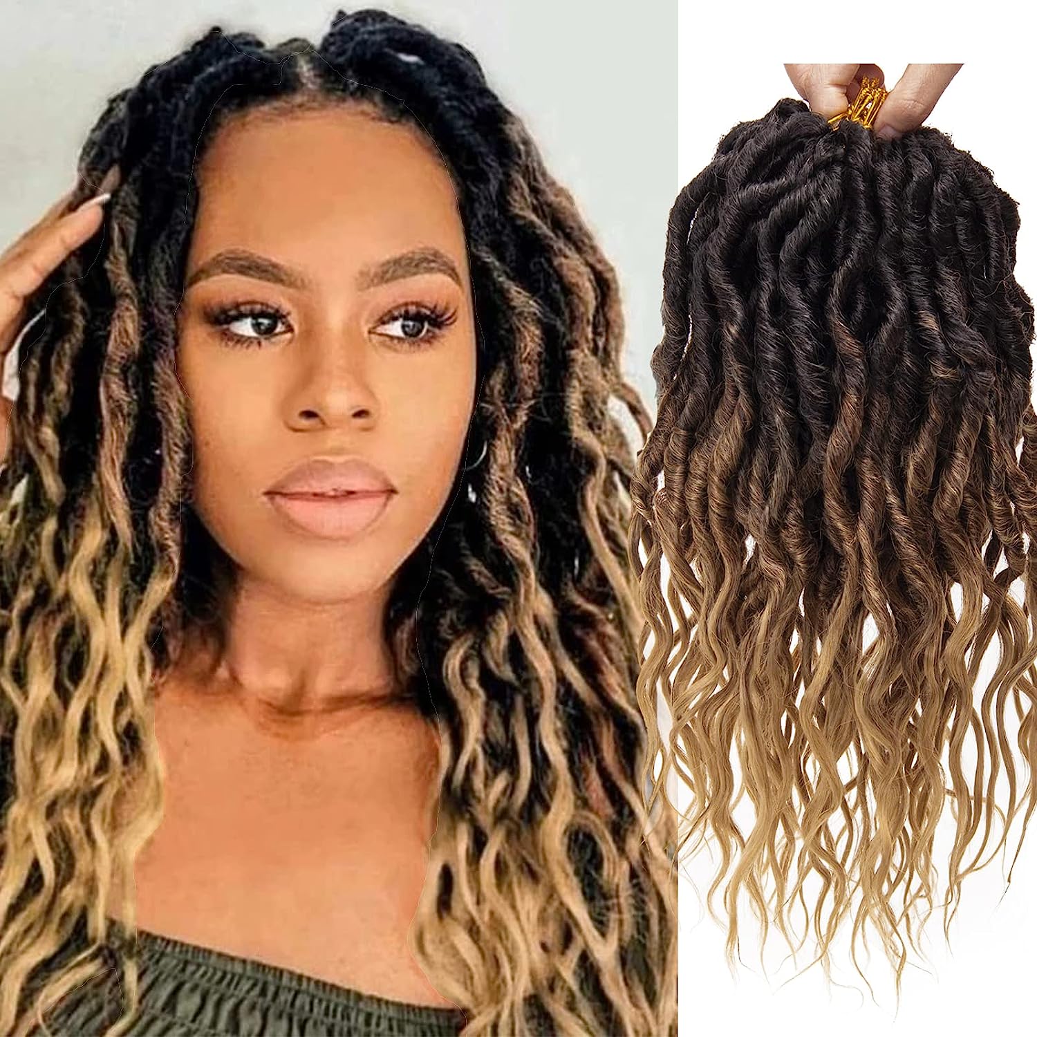 Toyotress wavy locs gypsy locs crochet hair extensions