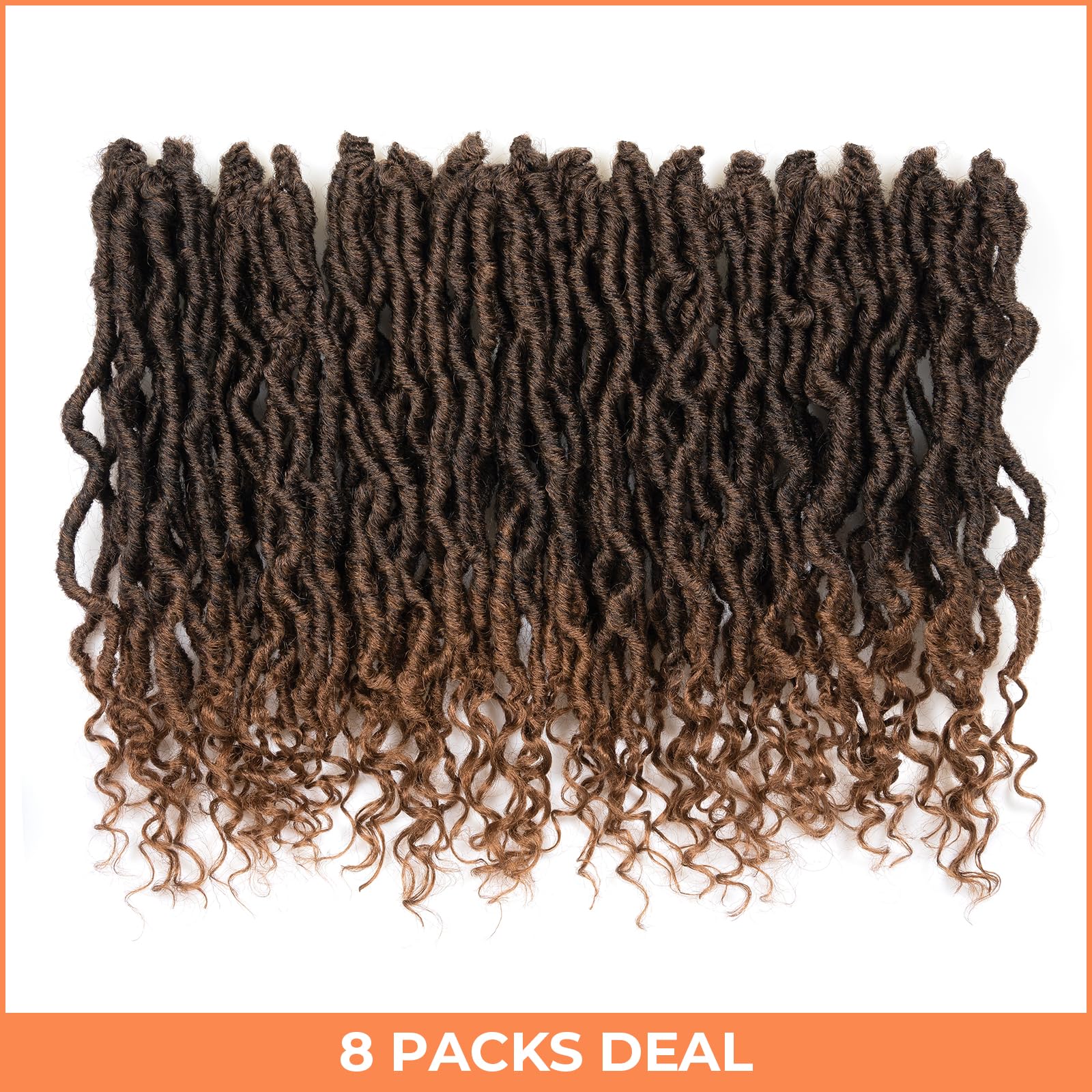 ( US ONLY) FAST SHIPPING PL | Toyotress Passion Faux Locs Crochet Hair Natural Faux Locs Crochet Hair Curly Ends, Short Bob Curly Locs Braids Pre-Looped Synthetic Braiding Hair Extensions