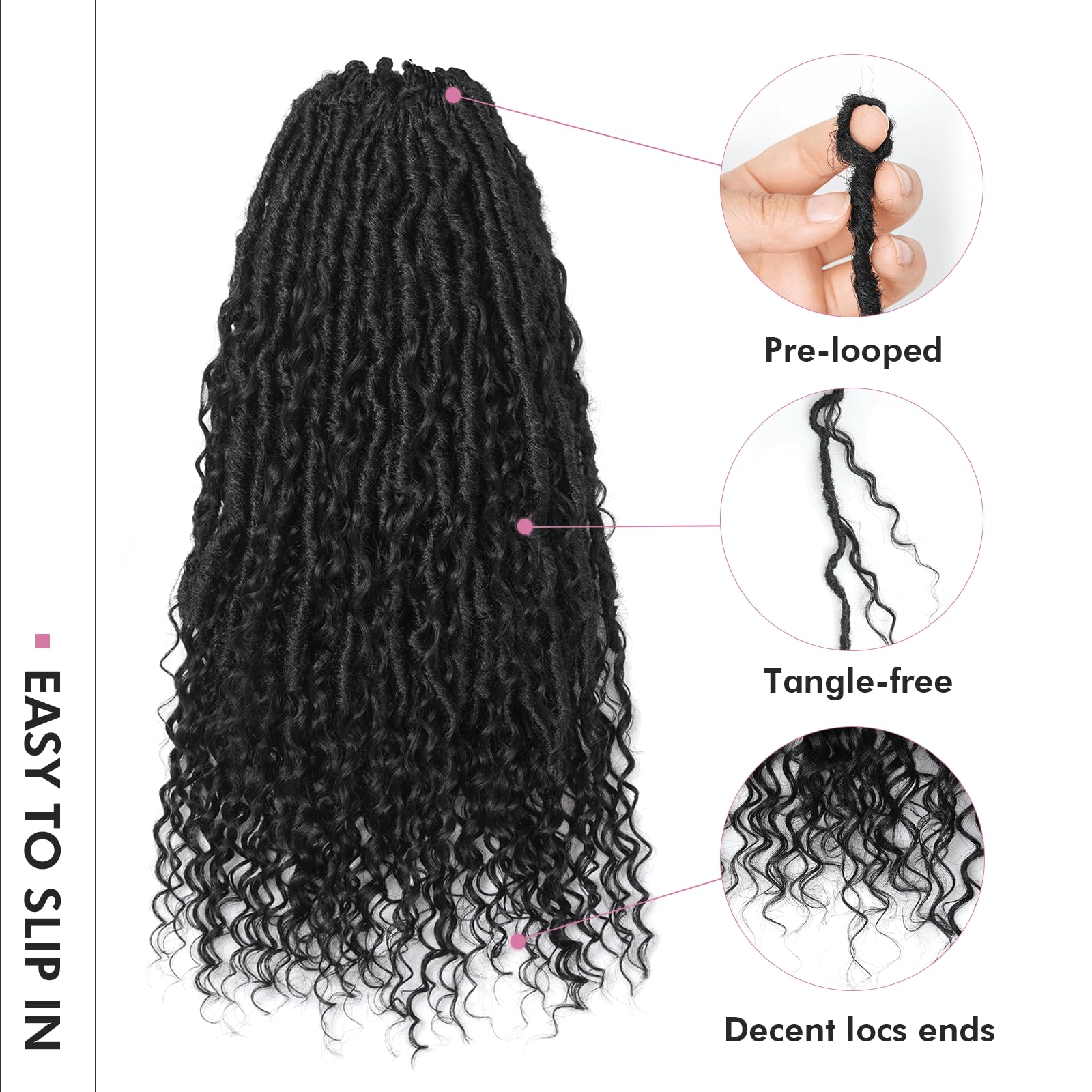 FAST SHIPPING 3-5 DAY Boho Human Hair Locs | Toyotress Boho Human Hair Locs - 8 Packs Pre-Looped Crochet Locs With Human Hair Curls, Ombre Brown Human Hair Locs With Curly Ends Braiding Hair Extensions