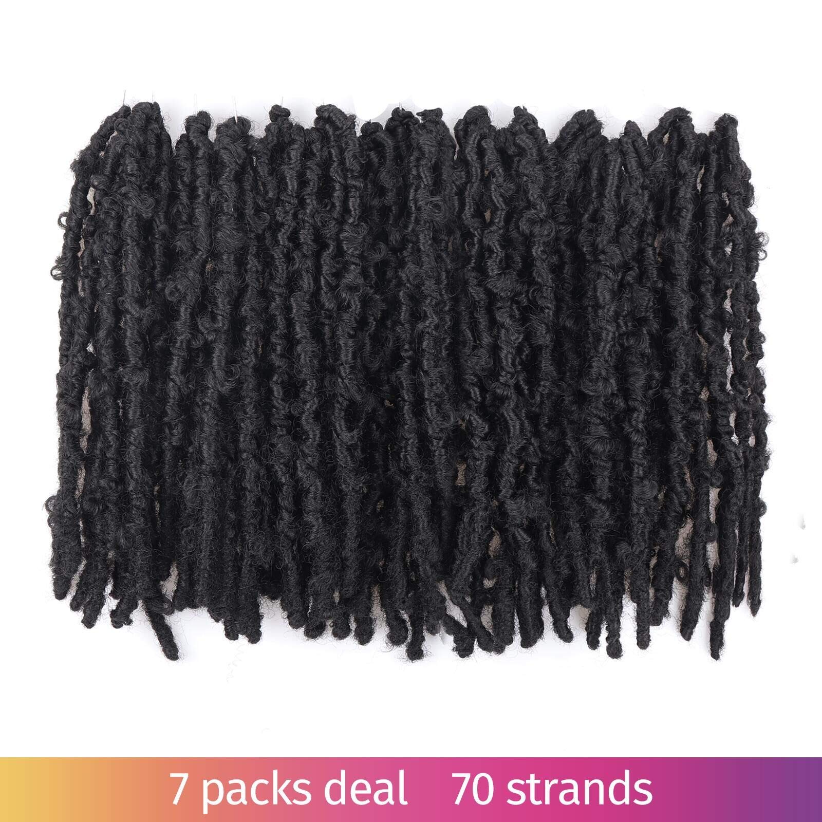 ( US ONLY) FAST SHIPPING DBL | Toyotress Butterfly Locs Crochet Hair Pre-twisted Distressed Crochet Braids, Faux Locs Pre-looped Synthetic Braiding Hair Extensions