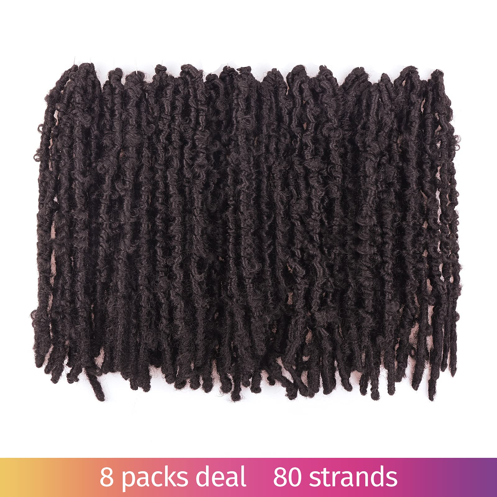 ( US ONLY) FAST SHIPPING DBL | Toyotress Butterfly Locs Crochet Hair Pre-twisted Distressed Crochet Braids, Faux Locs Pre-looped Synthetic Braiding Hair Extensions