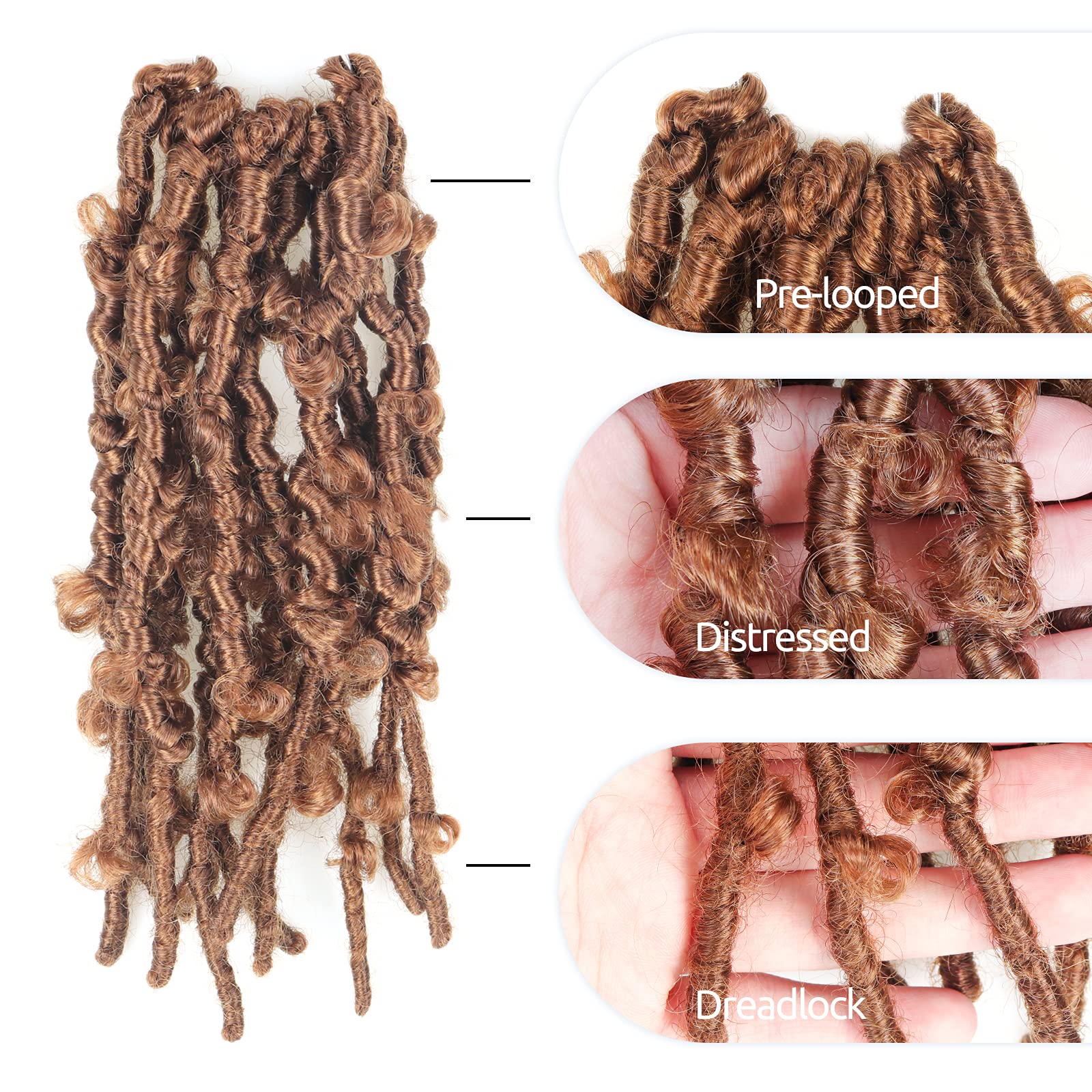 Butterfly Locs 12 Inches Pre-twisted Distressed Synthetic Crochet Hair - Toyotress