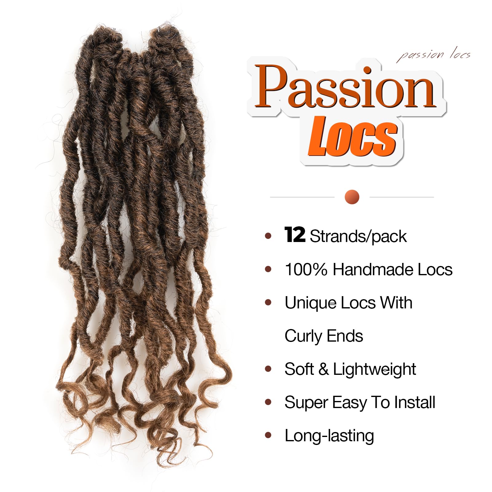 ( US ONLY) FAST SHIPPING PL | Toyotress Passion Faux Locs Crochet Hair Natural Faux Locs Crochet Hair Curly Ends, Short Bob Curly Locs Braids Pre-Looped Synthetic Braiding Hair Extensions