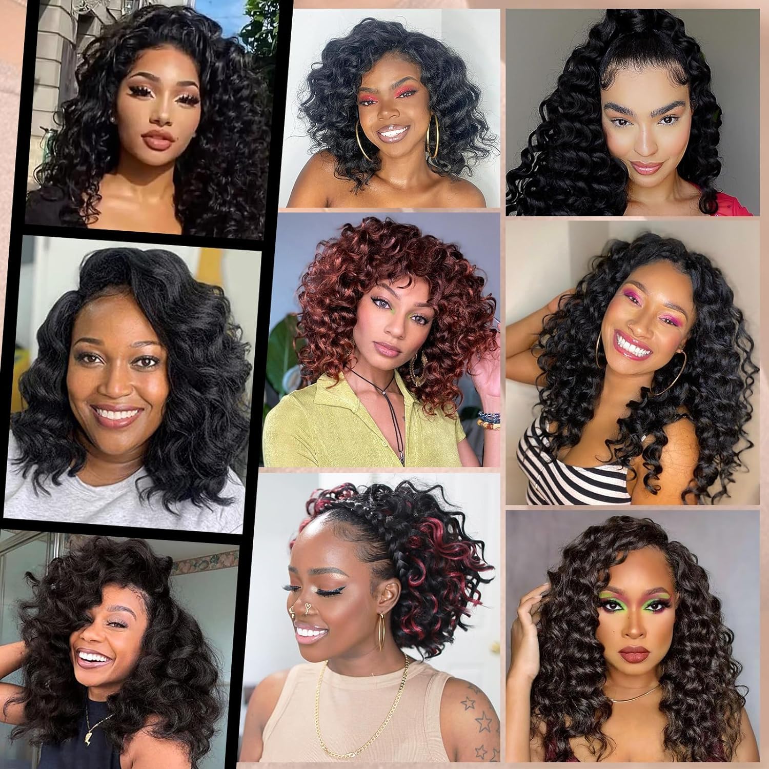 FAST SHIPPING 3-5 DAY OC | Toyotress Ocean Wave Crochet Hair - 8 Packs Short Curly Water Wave Deep Twist Wavy Braids For Black Women Synthetic Braiding Hair Extensions