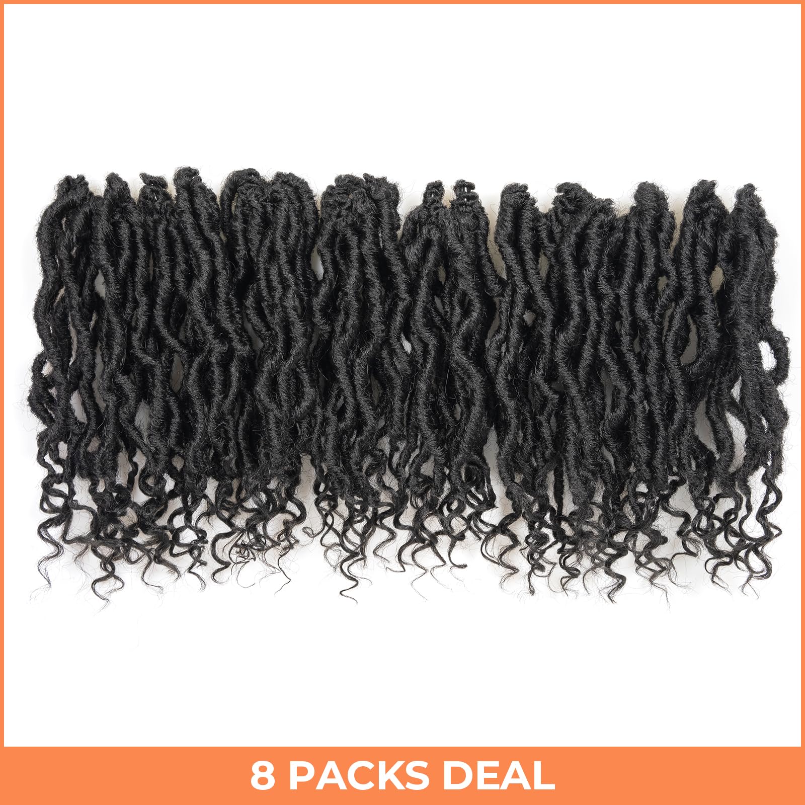 ( US ONLY) FAST SHIPPING PL | Toyotress Passion Faux Locs Crochet Hair Natural Faux Locs Crochet Hair Curly Ends, Short Bob Curly Locs Braids Pre-Looped Synthetic Braiding Hair Extensions