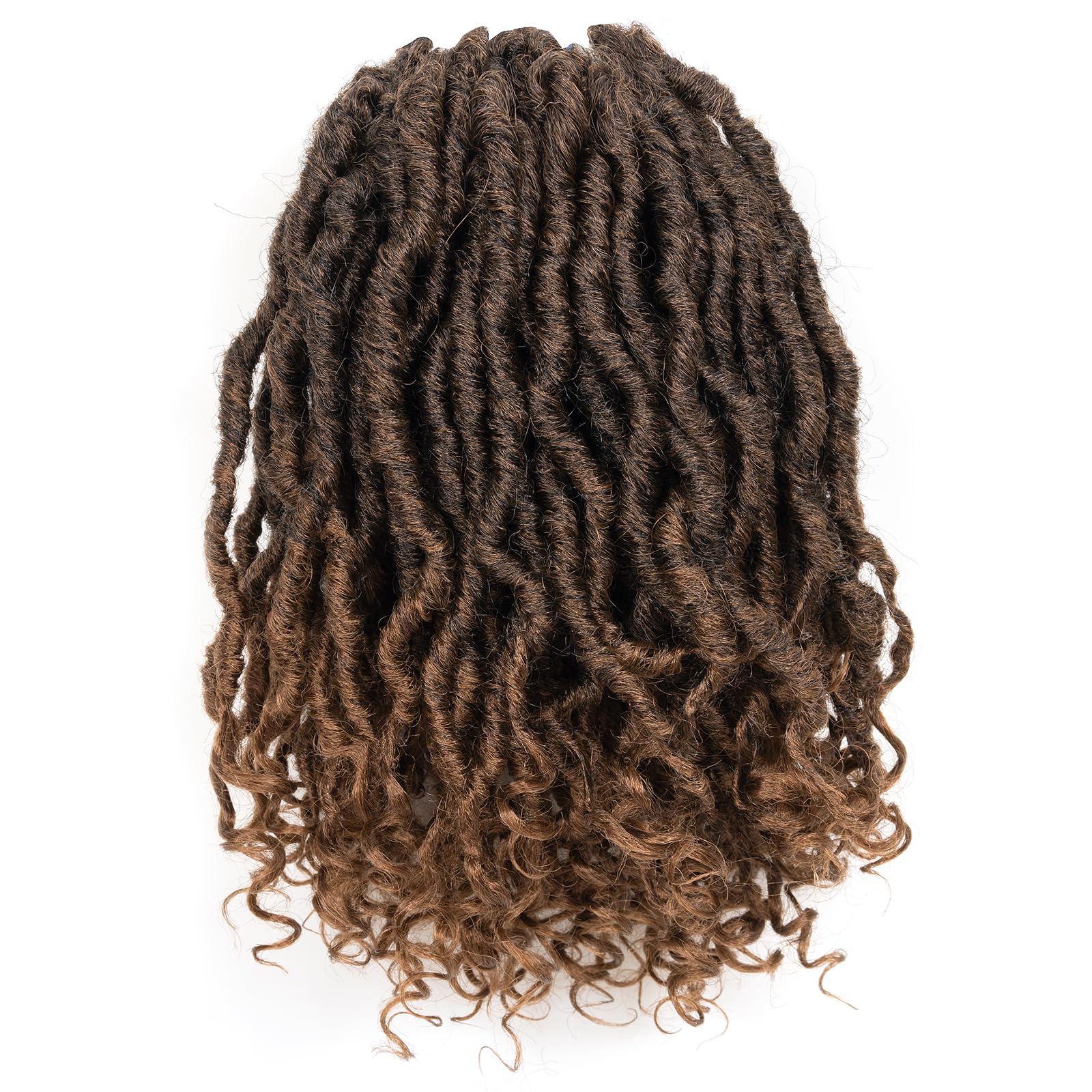 ( US ONLY) FAST SHIPPING PL | Toyotress Passion Faux Locs Crochet Hair Natural Faux Locs Crochet Hair Curly Ends, Short Bob Curly Locs Braids Pre-Looped Synthetic Braiding Hair Extensions